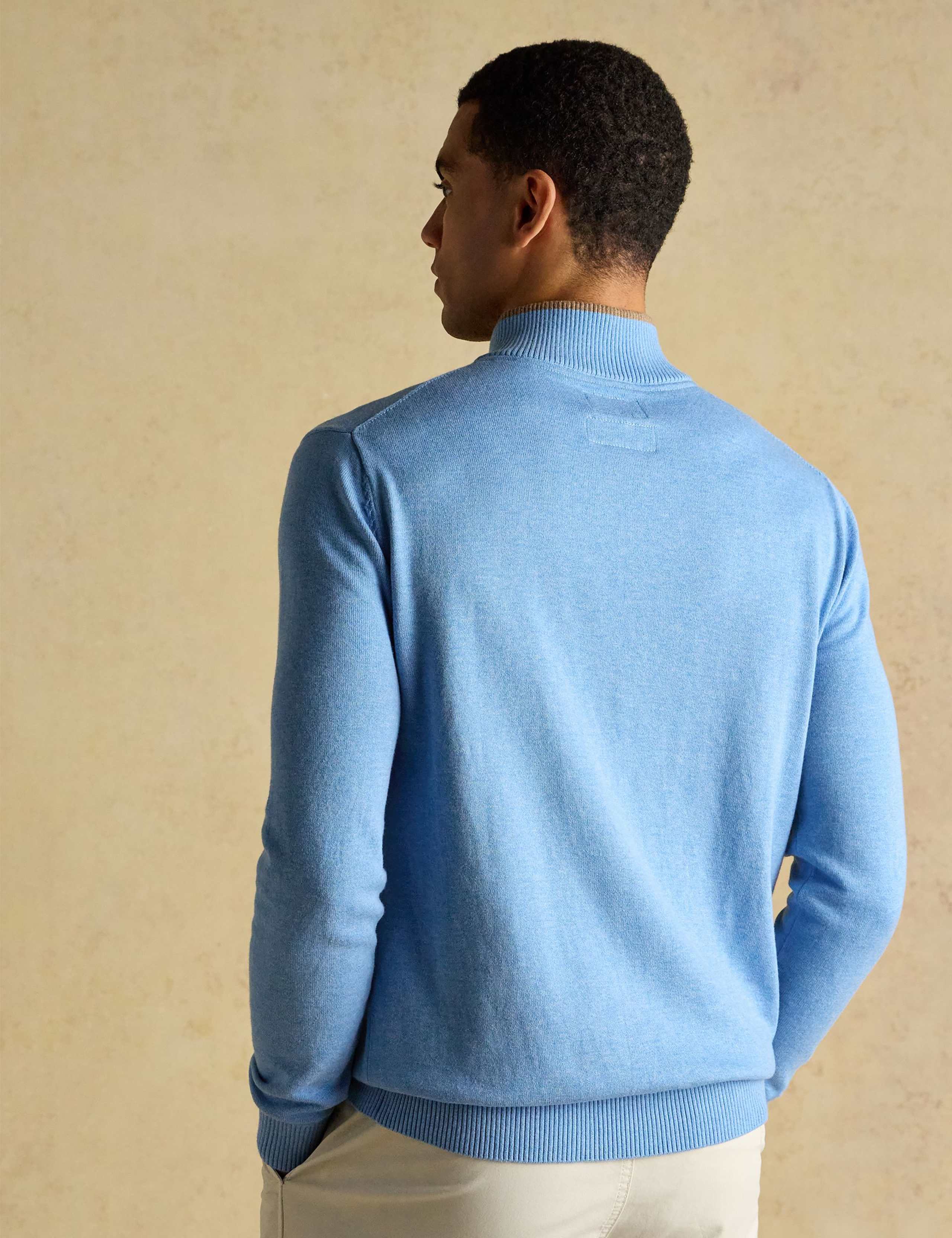 Pure Cotton Half Zip Jumper 2 of 8