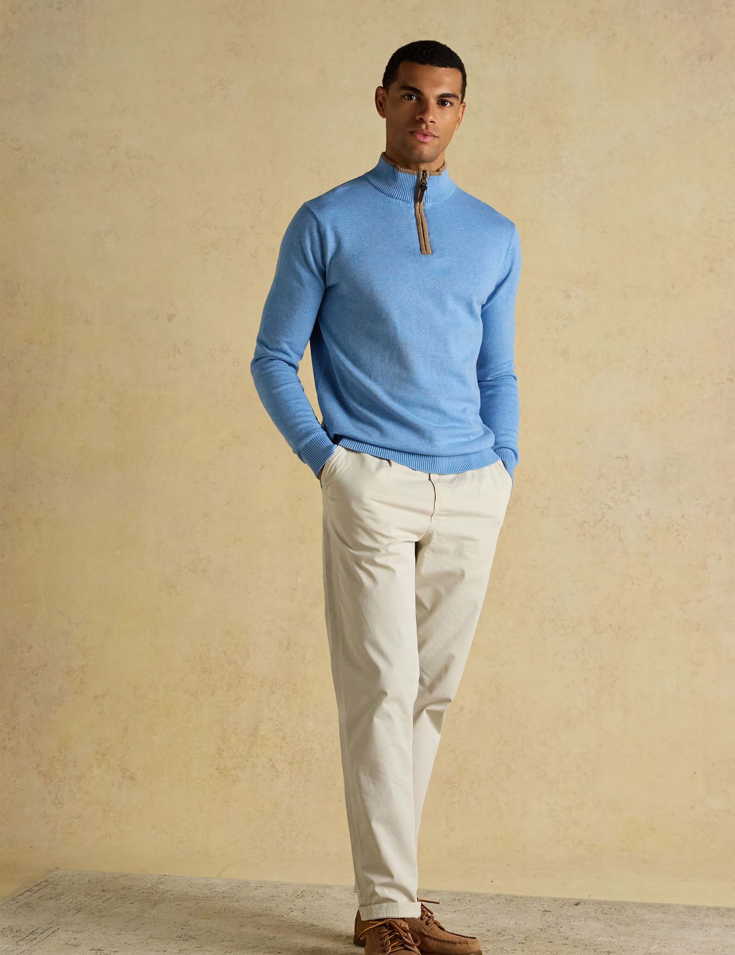 Pure Cotton Half Zip Jumper 4 of 8