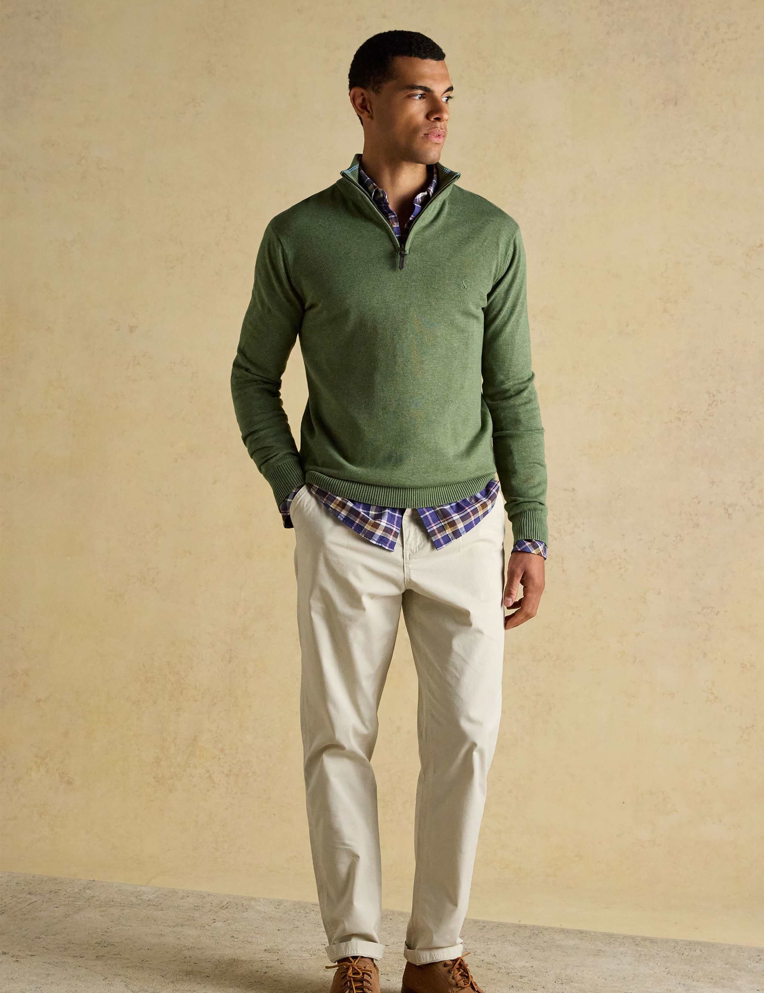 Pure Cotton Half Zip Jumper 3 of 9