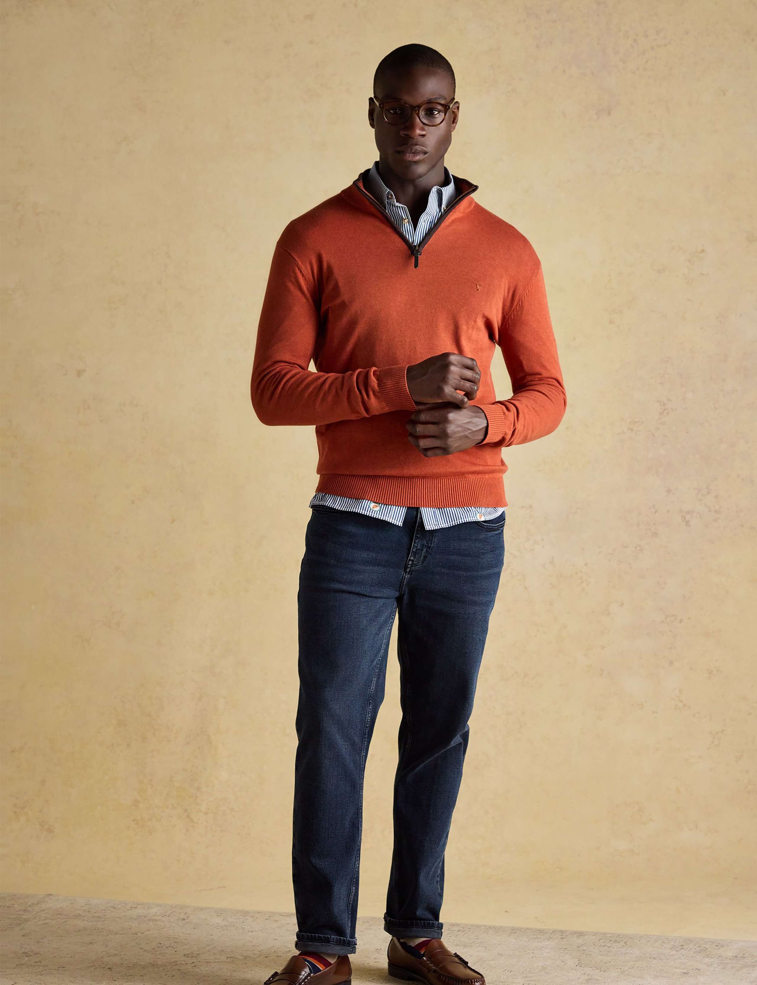 Pure Cotton Half Zip Jumper 3 of 7