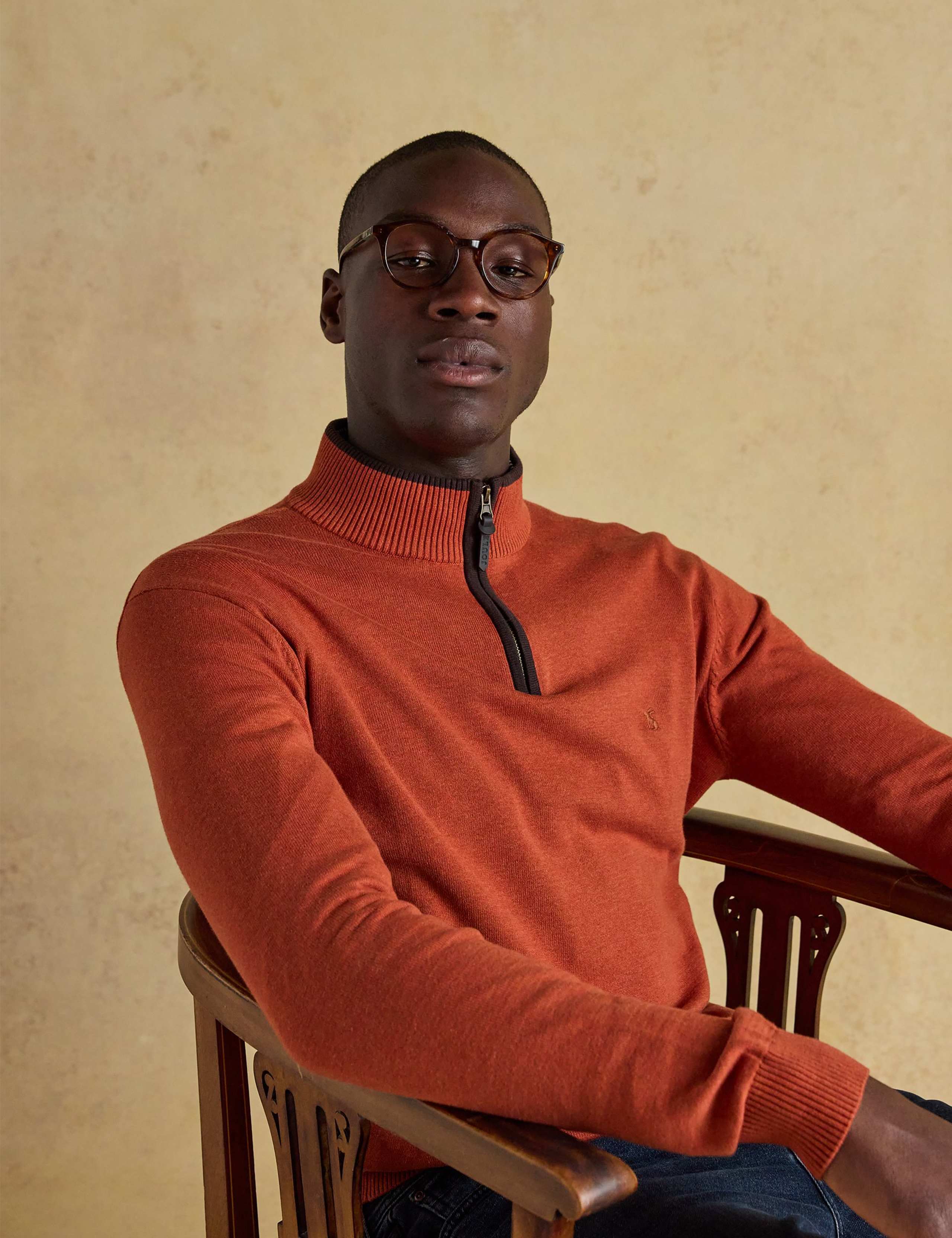 Pure Cotton Half Zip Jumper 4 of 7