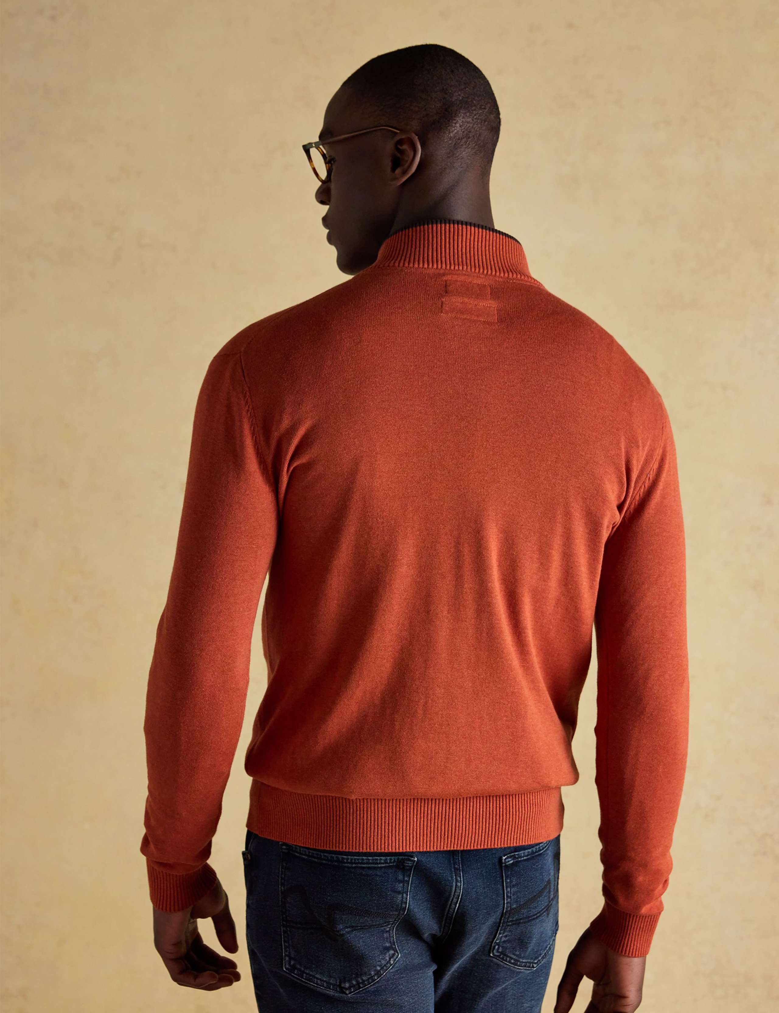 Pure Cotton Half Zip Jumper 5 of 7