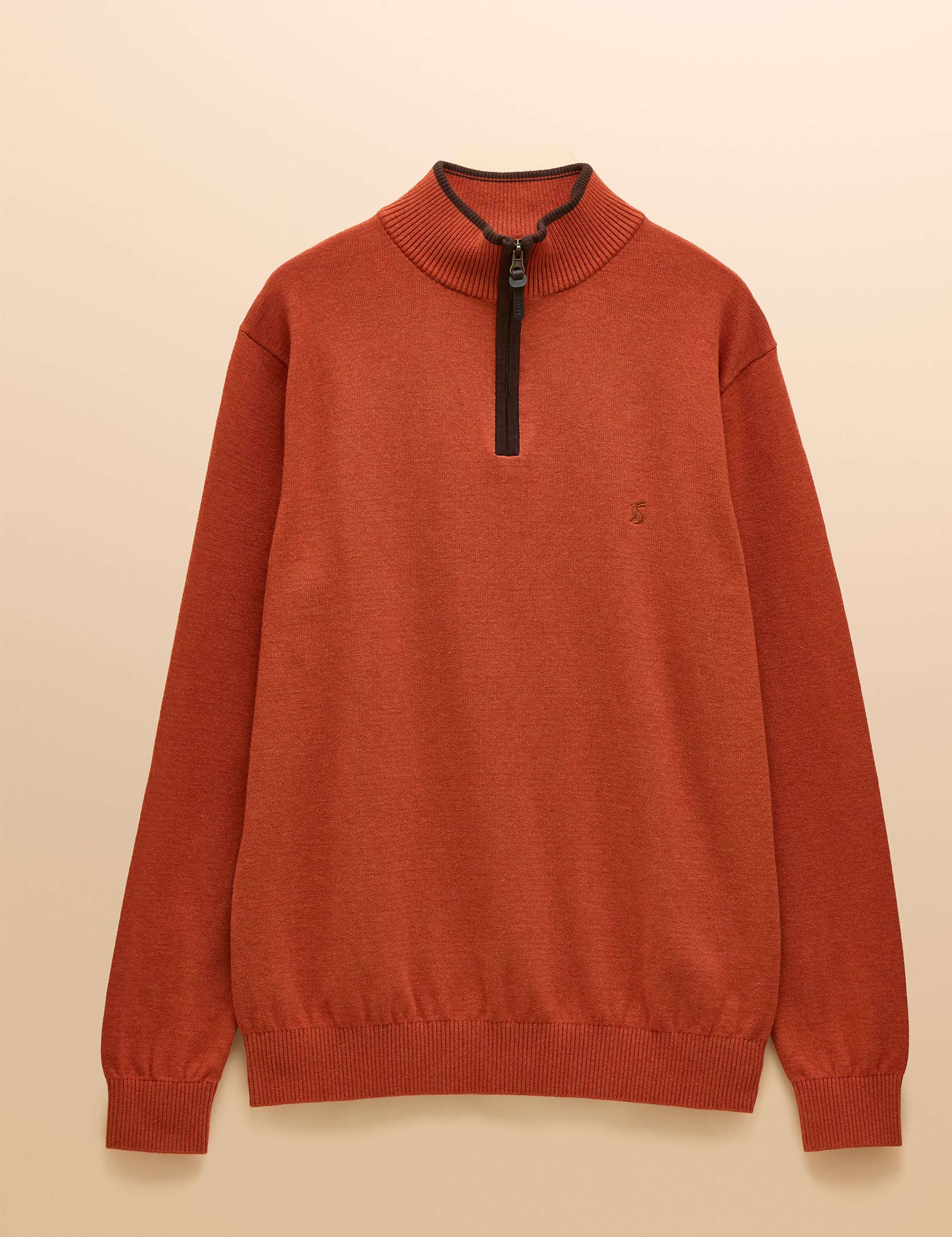 Pure Cotton Half Zip Jumper 2 of 7