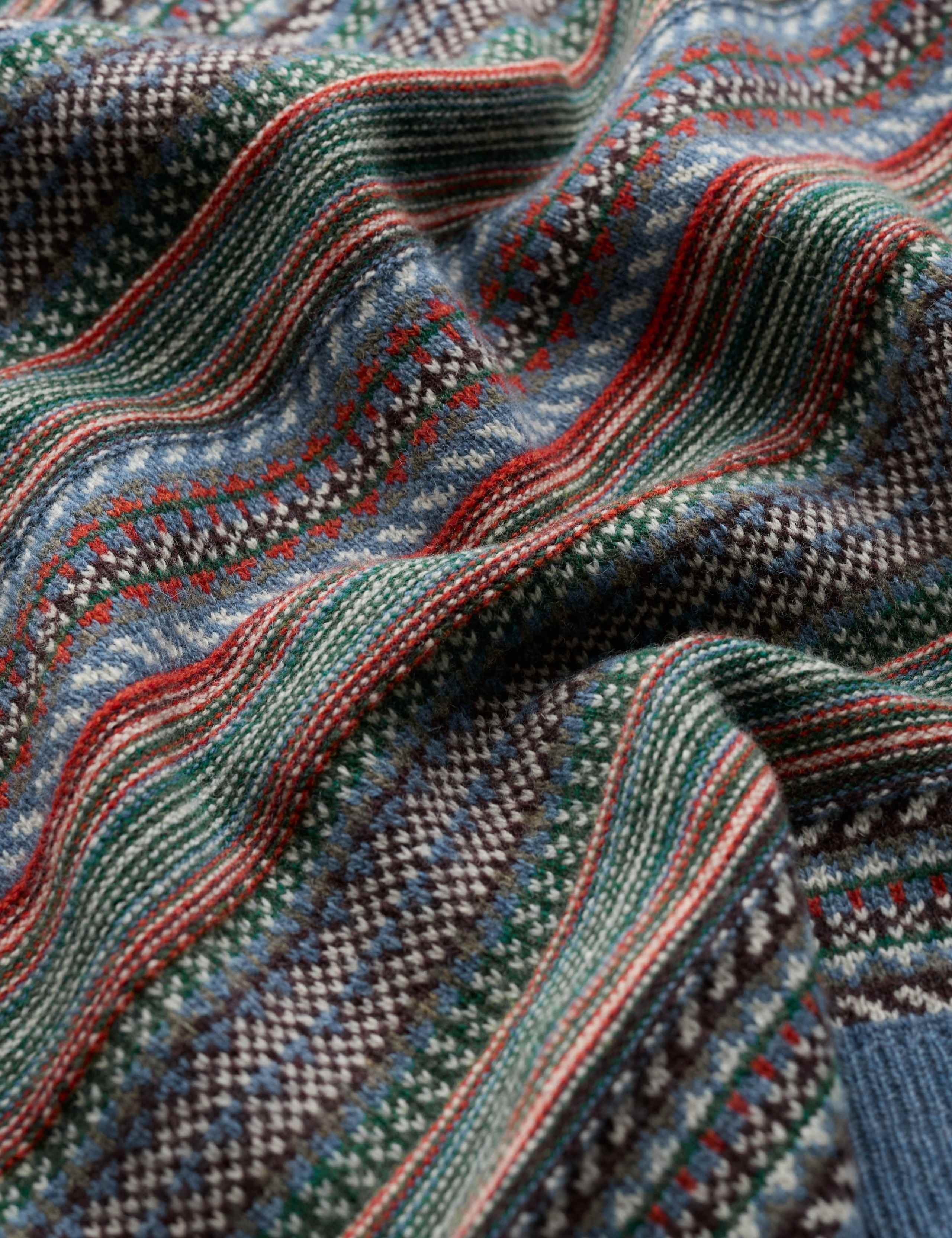 Lambswool Rich Fair Isle V-Neck Knitted Vest 4 of 5