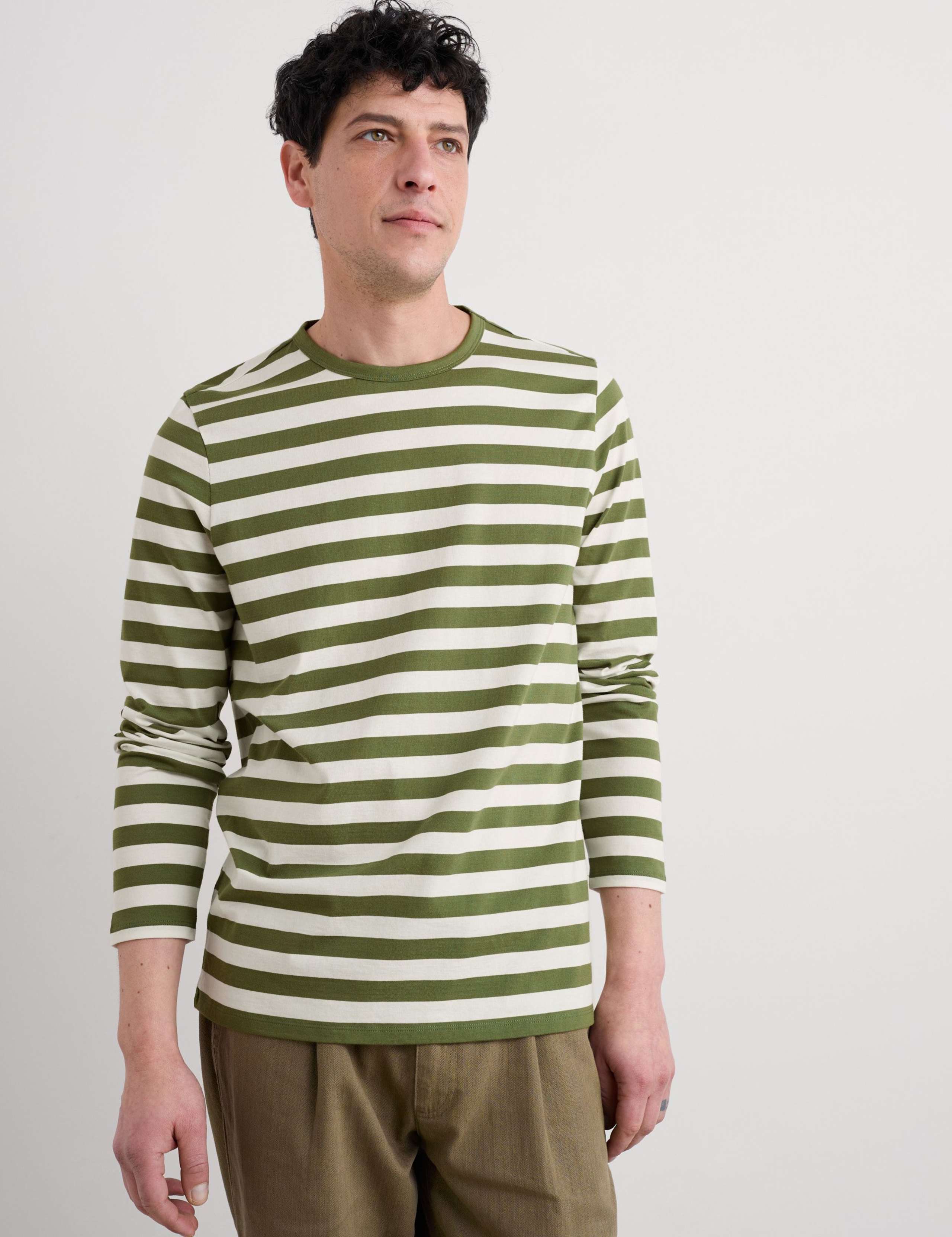 Pure Cotton Jersey Striped Long Sleeve Top 3 of 5