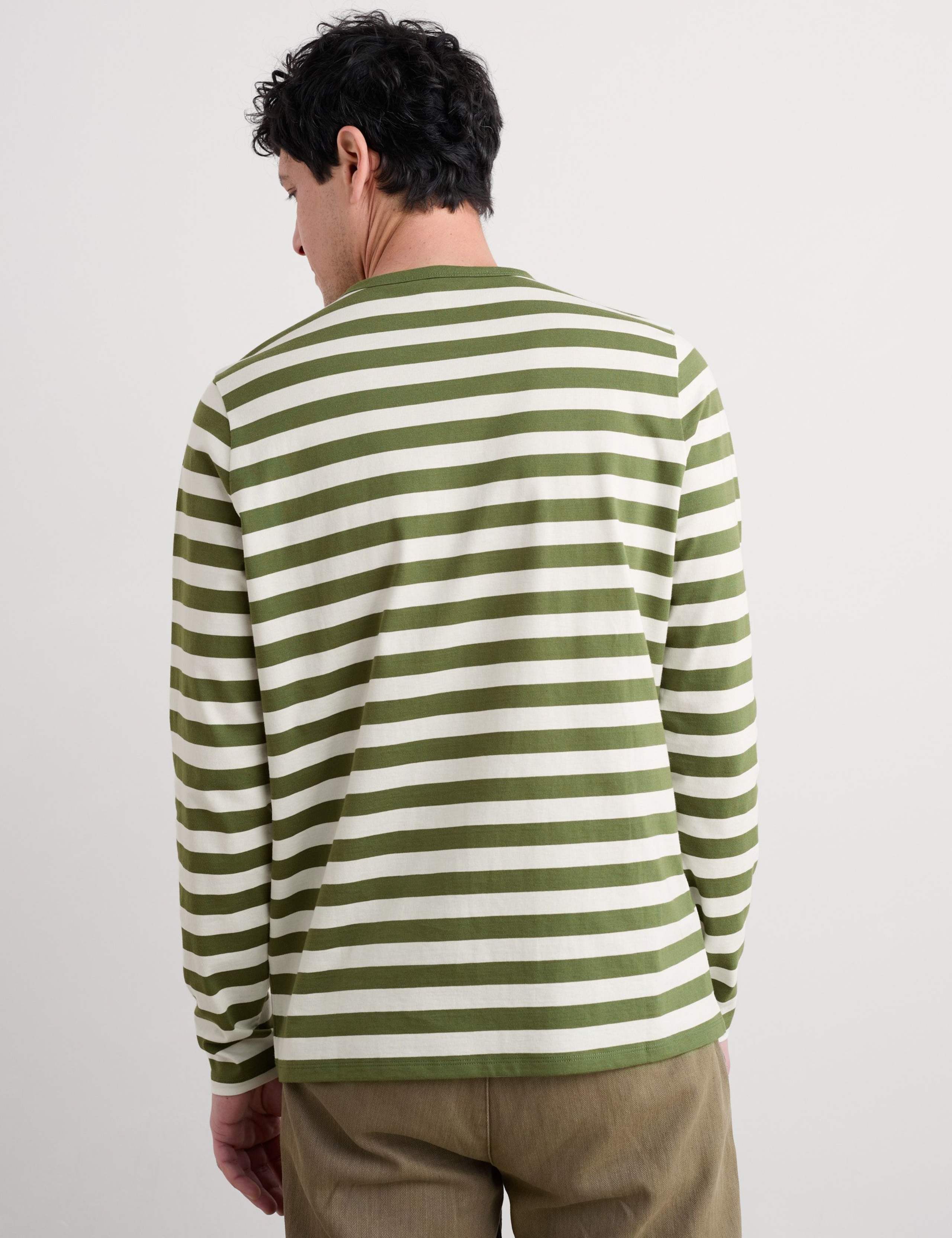 Pure Cotton Jersey Striped Long Sleeve Top 4 of 5