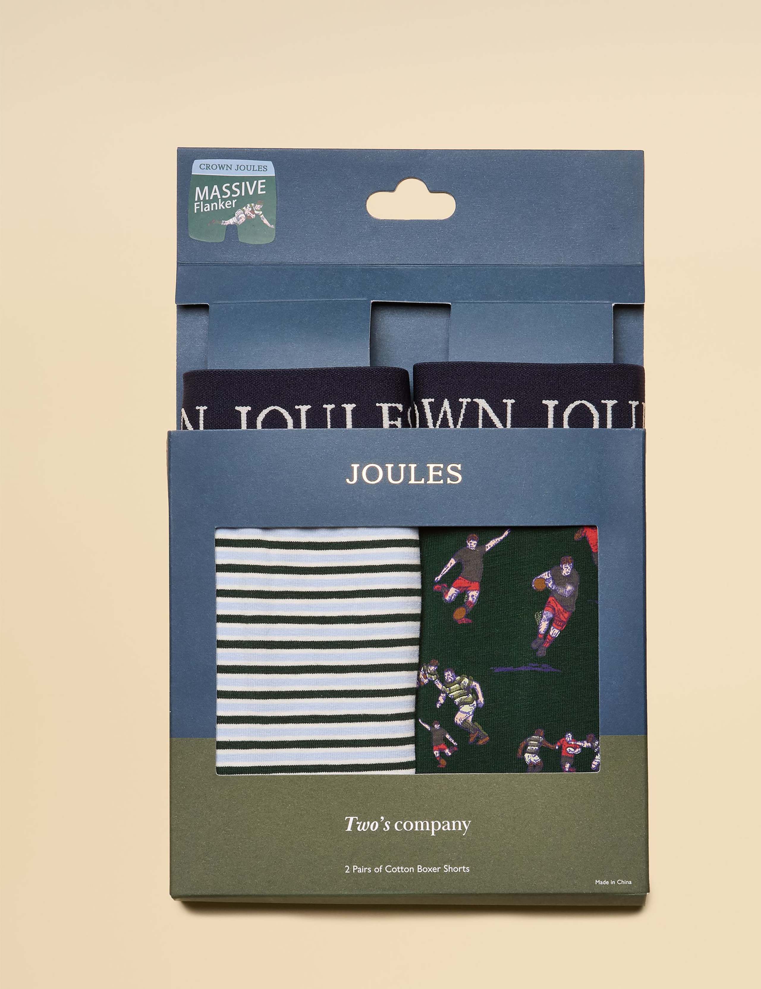 2pk Cotton Rich Jersey Printed Boxers 1 of 3