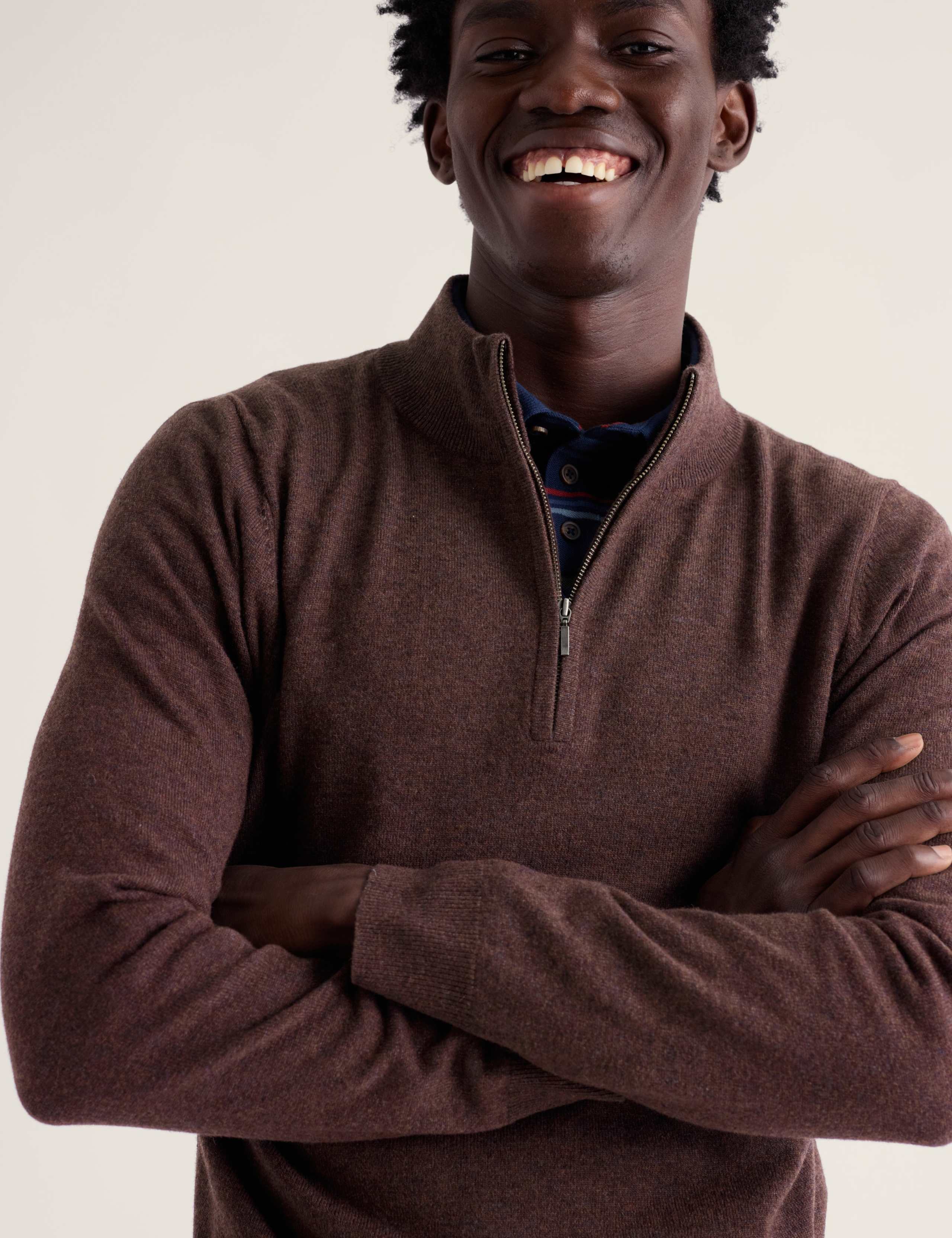 Merino Wool Rich Half Zip Jumper 3 of 5