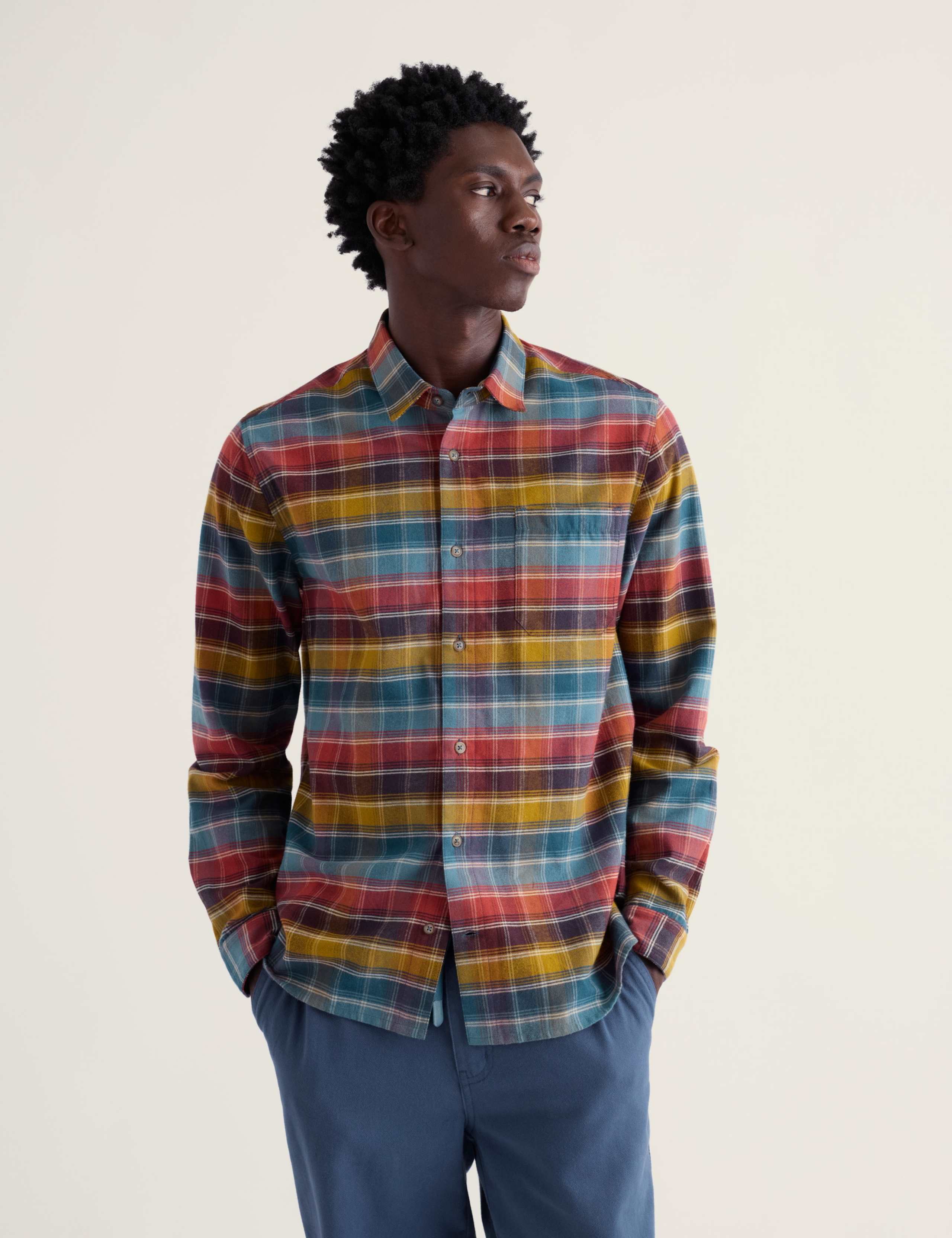 Regular Fit Pure Cotton Checked Flannel Shirt 1 of 5
