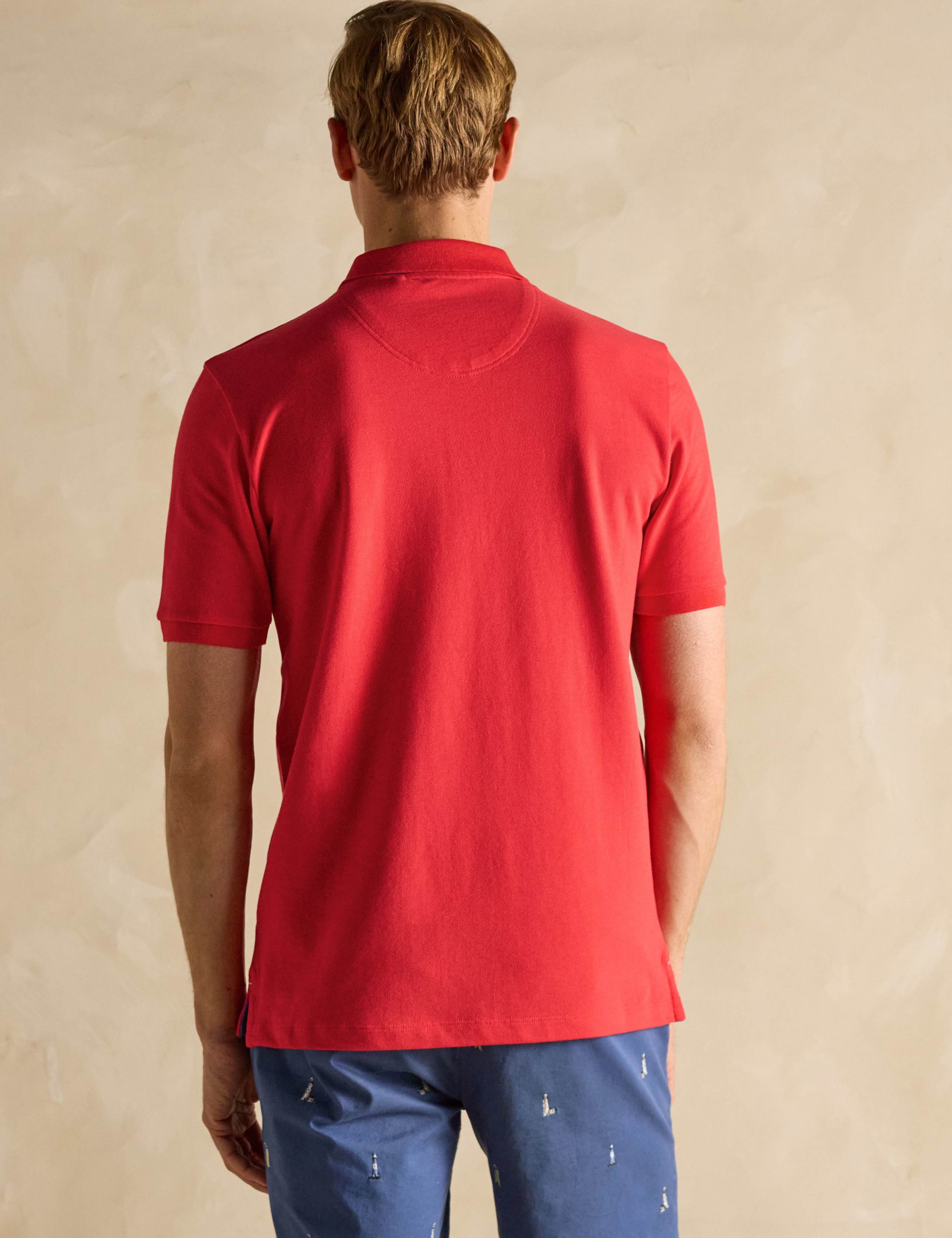 Pure Cotton Piqué Tipped Collar Polo Shirt 4 of 7