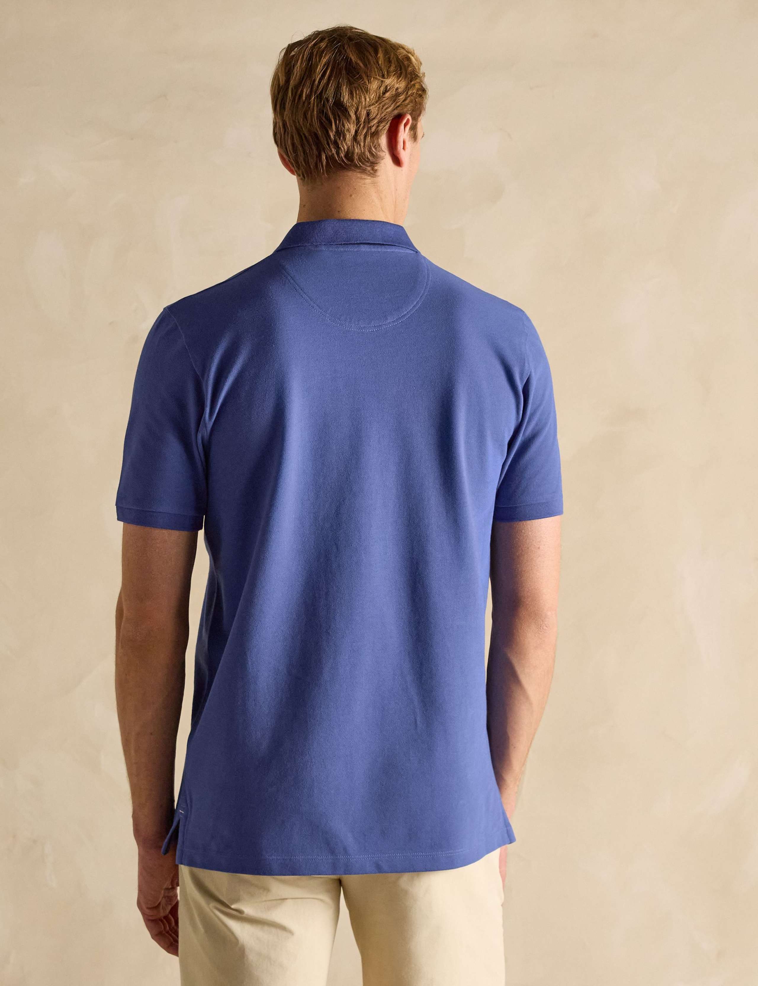 Pure Cotton Piqué Tipped Collar Polo Shirt 5 of 8