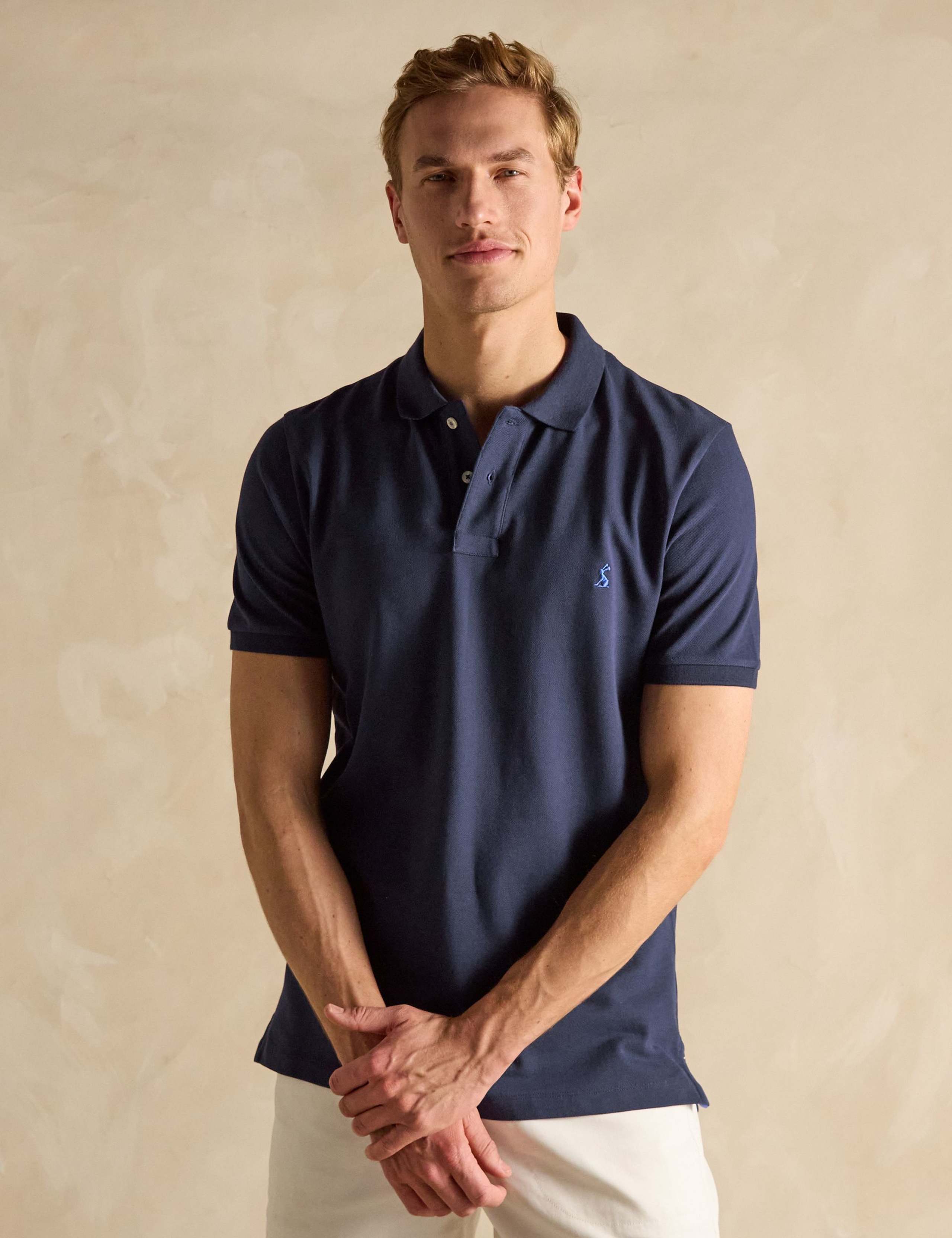 Pure Cotton Piqué Tipped Collar Polo Shirt 5 of 7