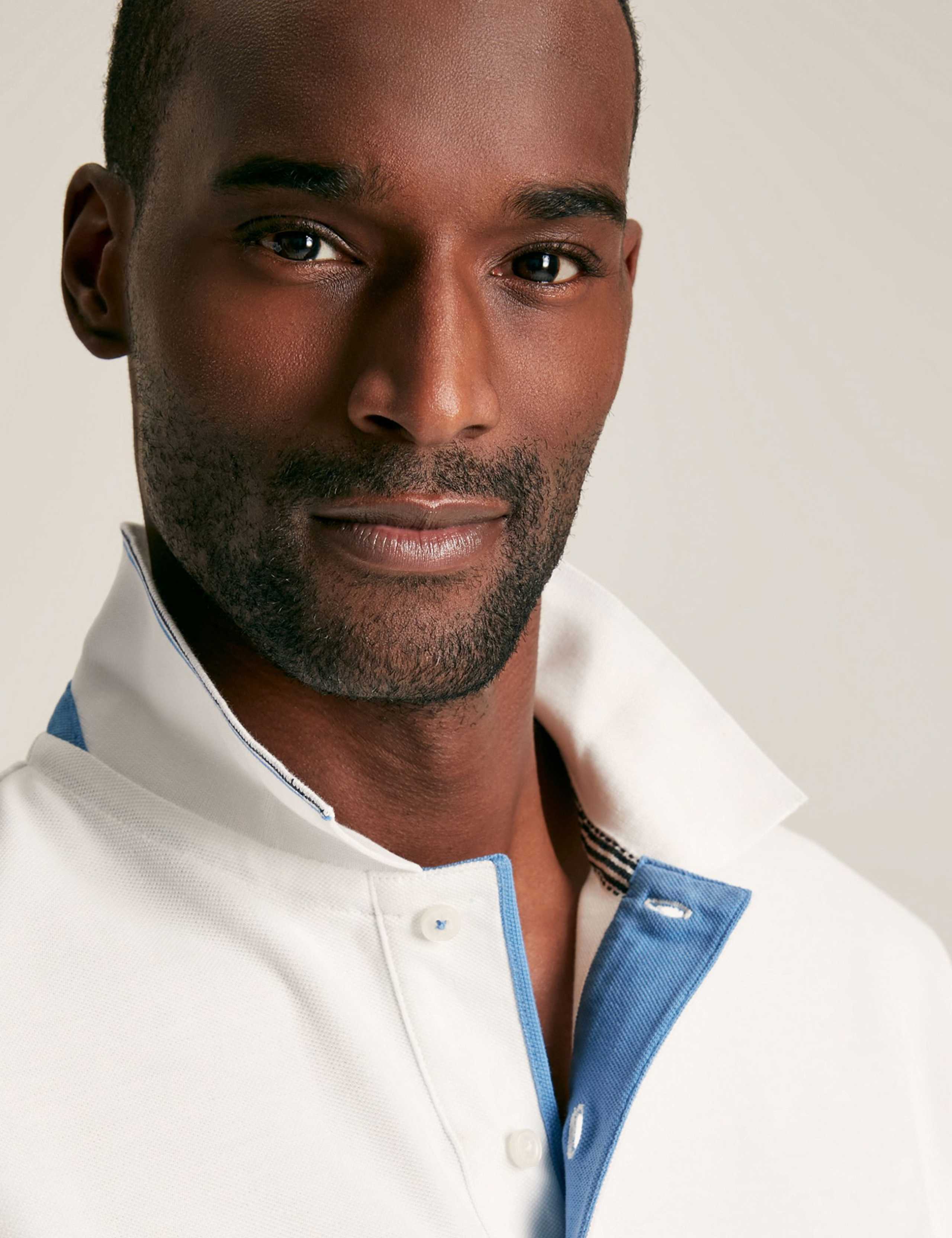 Pure Cotton Piqué Tipped Collar Polo Shirt 5 of 6