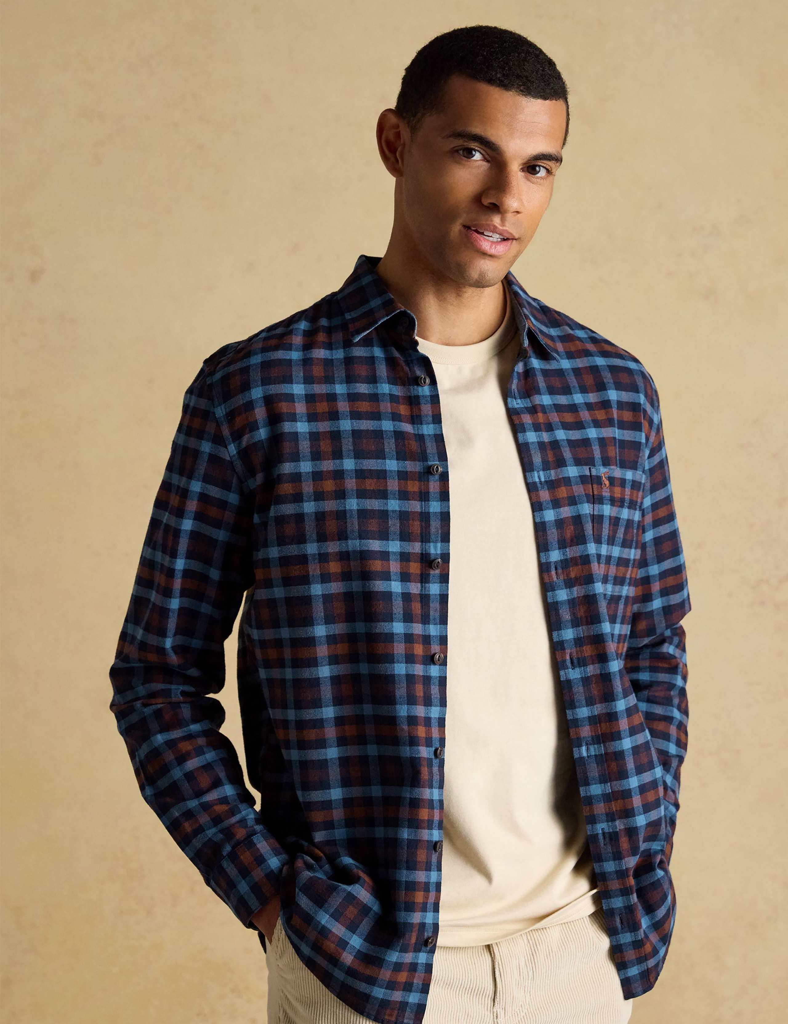 Regular Fit Brushed Cotton Flannel Shirt 3 of 8