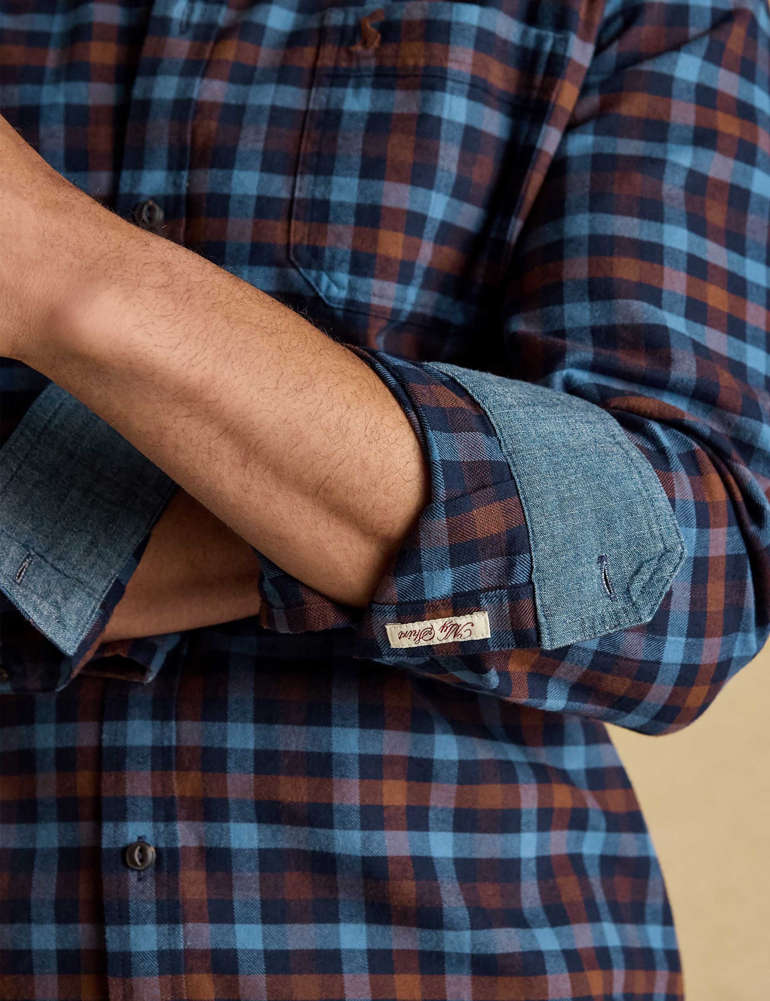 Regular Fit Brushed Cotton Flannel Shirt 8 of 8