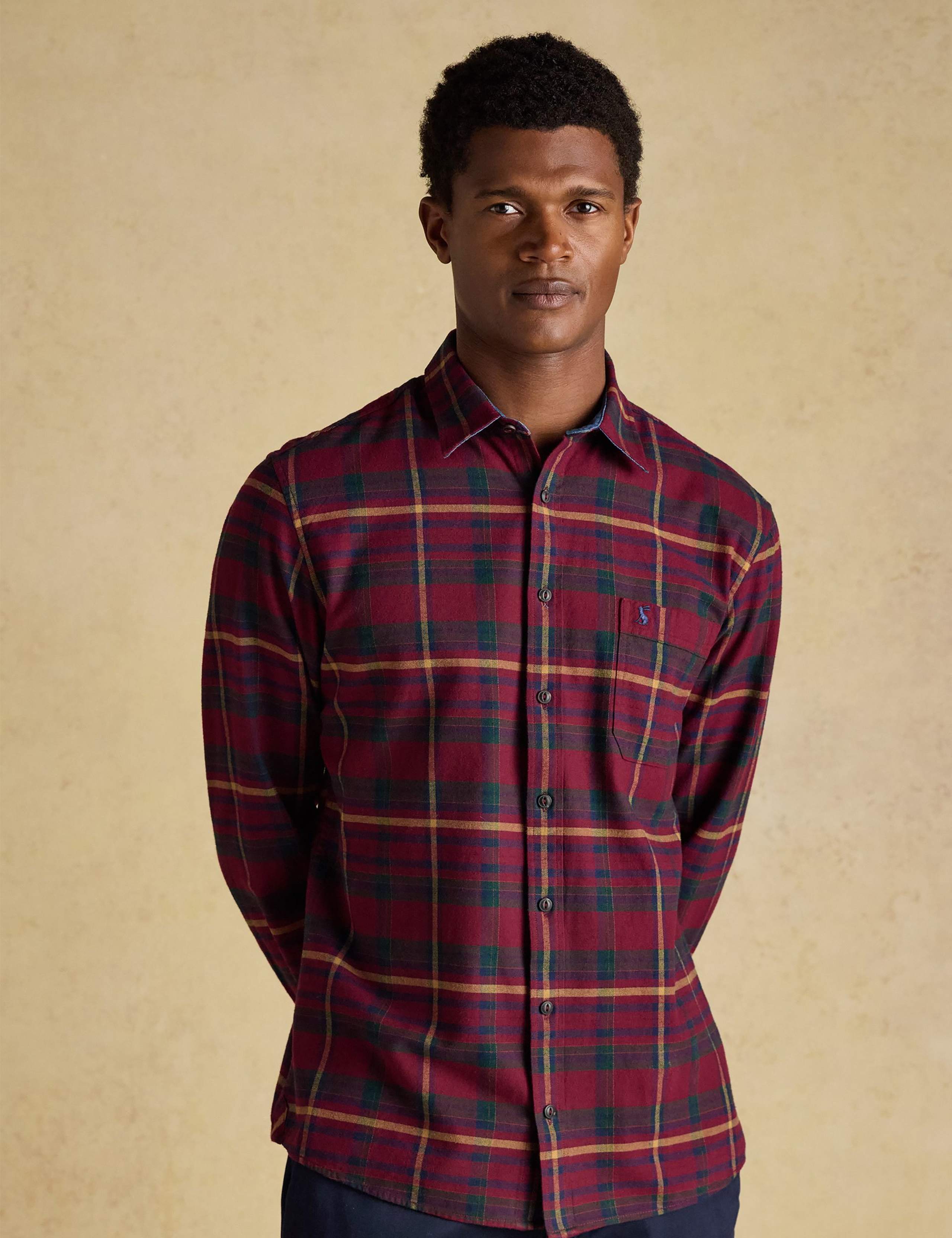 Regular Fit Brushed Cotton Flannel Shirt 1 of 12