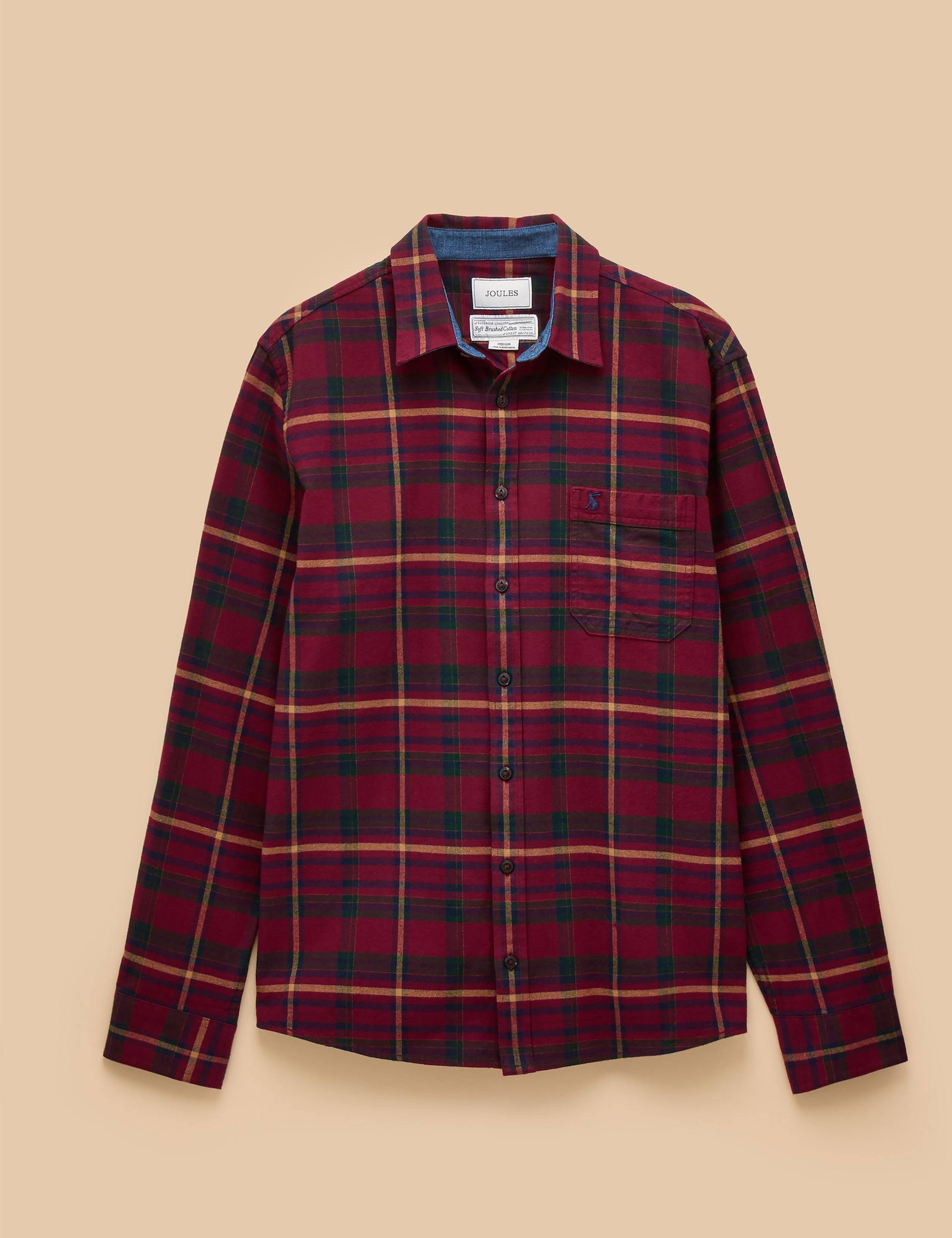 Regular Fit Brushed Cotton Flannel Shirt 12 of 12