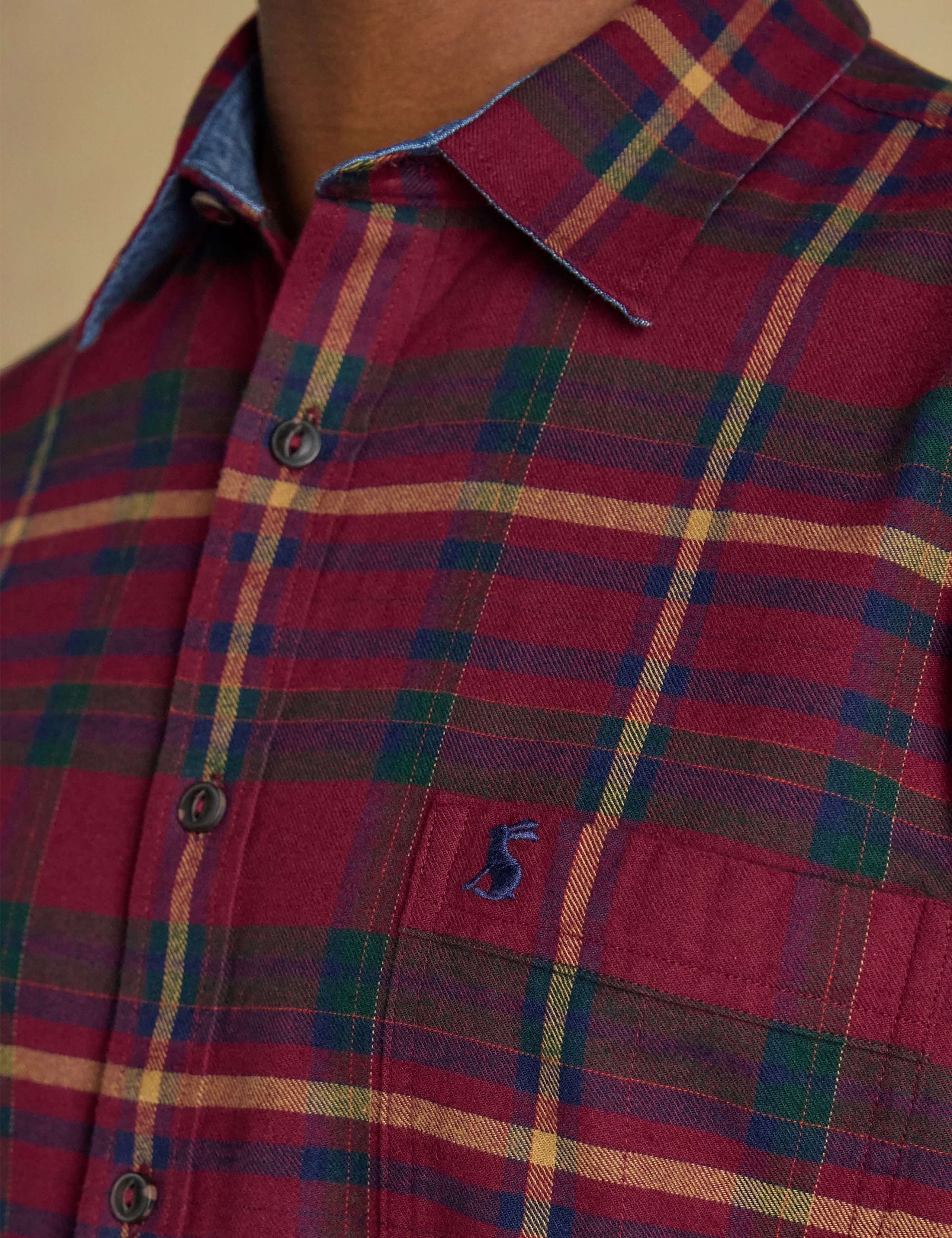 Regular Fit Brushed Cotton Flannel Shirt 10 of 12