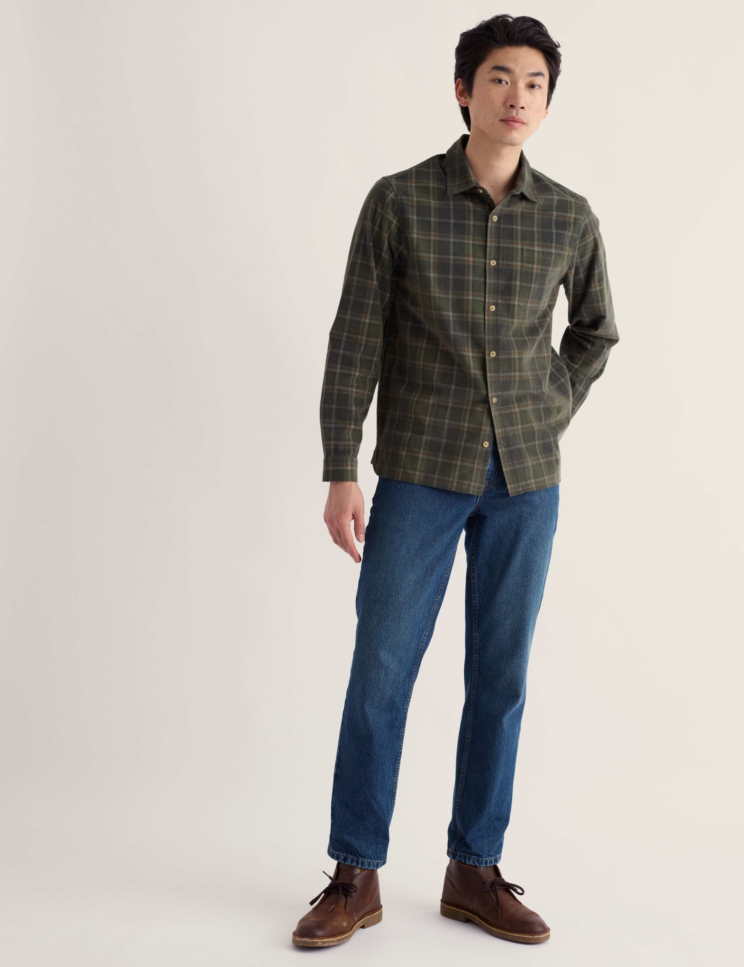 Relaxed Fit Corduroy Checked Shirt 1 of 5