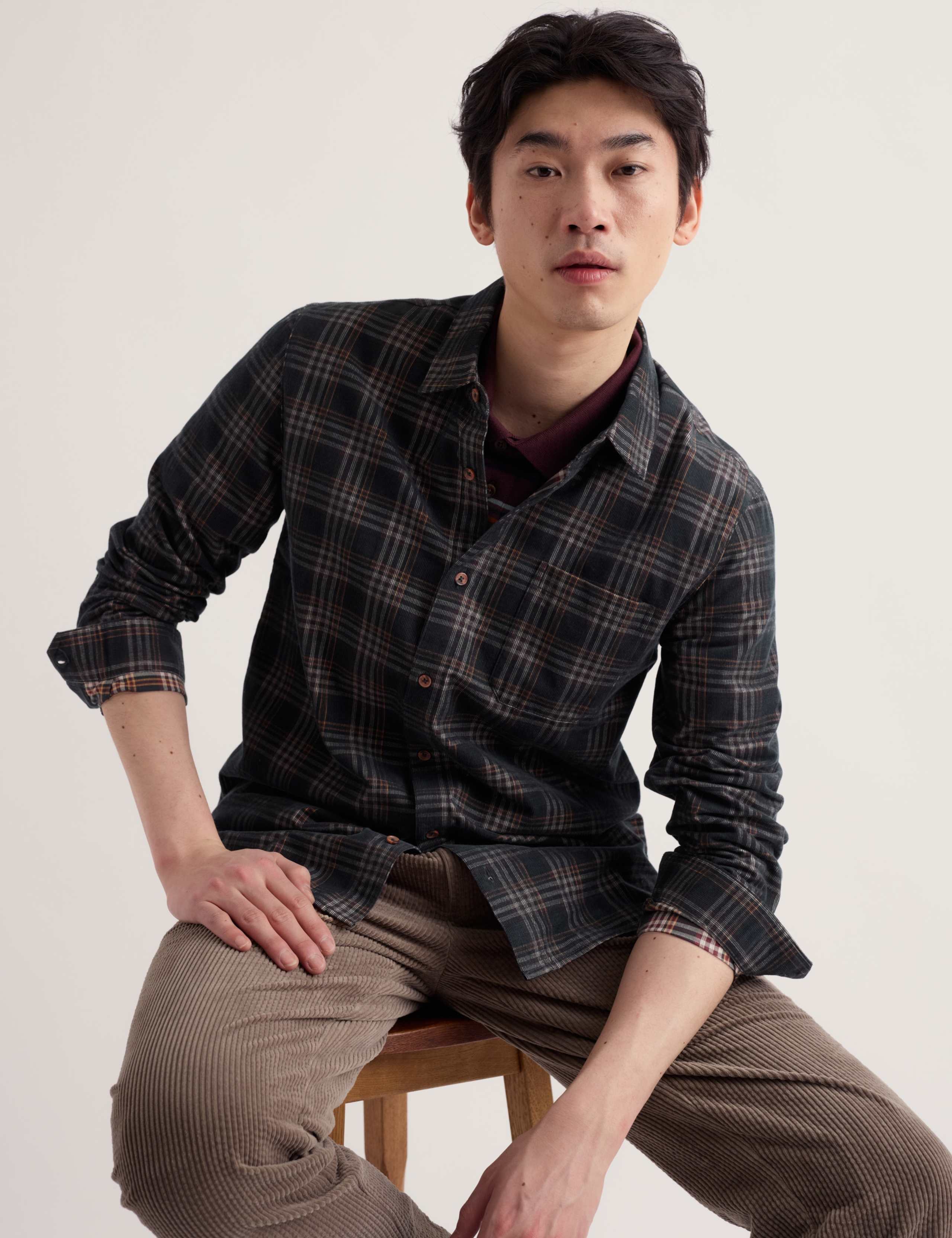 Relaxed Fit Corduroy Checked Shirt 3 of 5