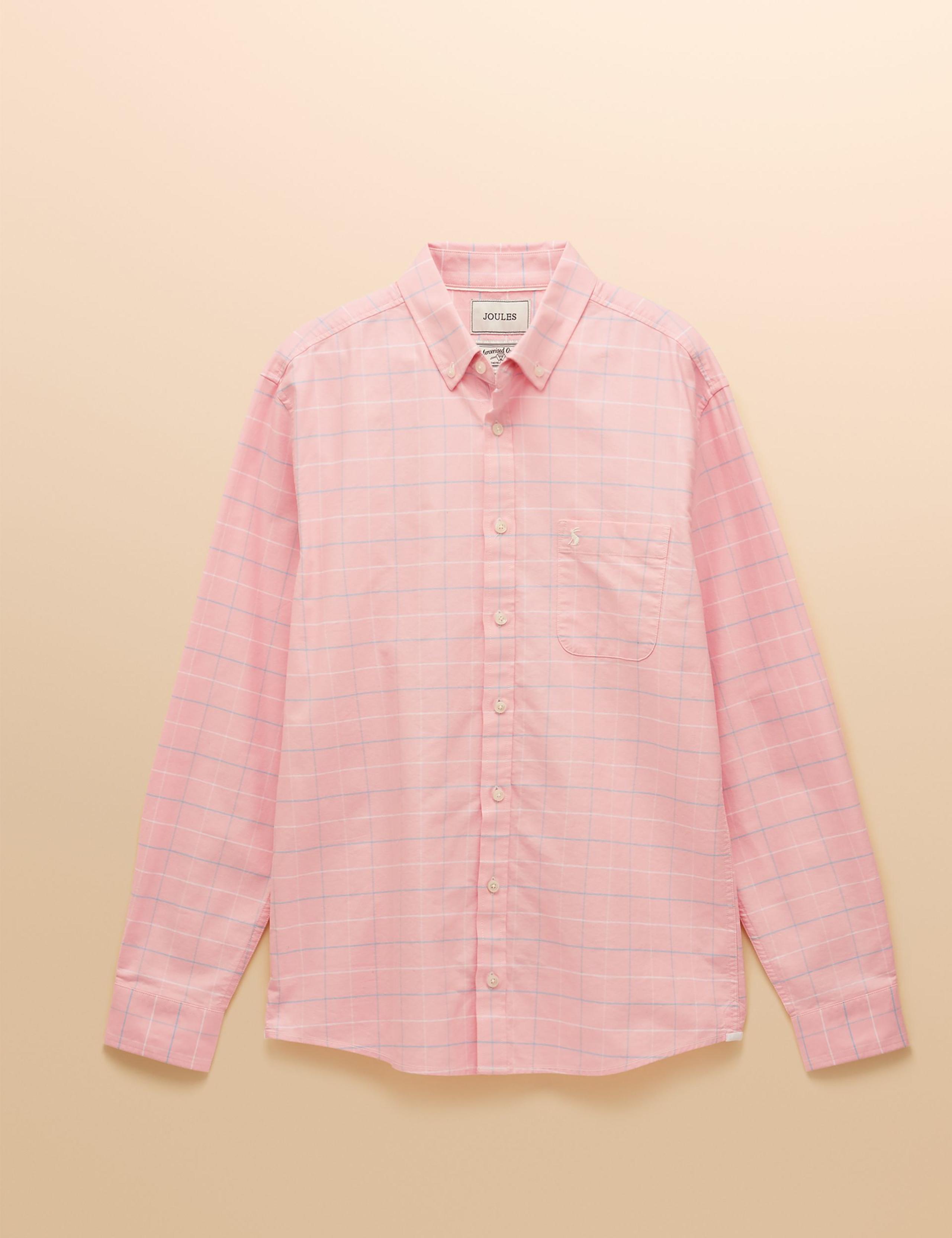 Pure Cotton Checked Oxford Shirt 3 of 7