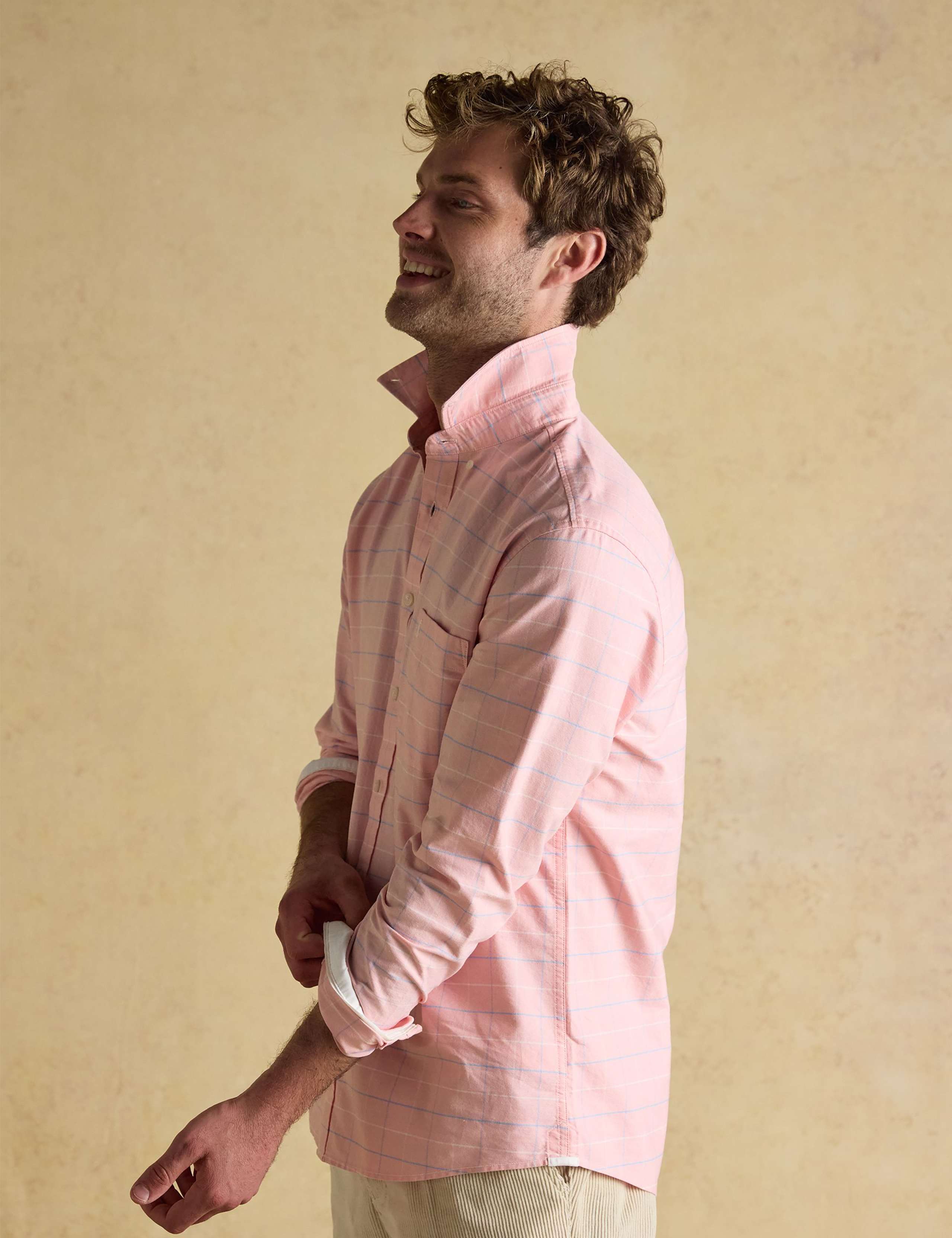 Pure Cotton Checked Oxford Shirt 4 of 7