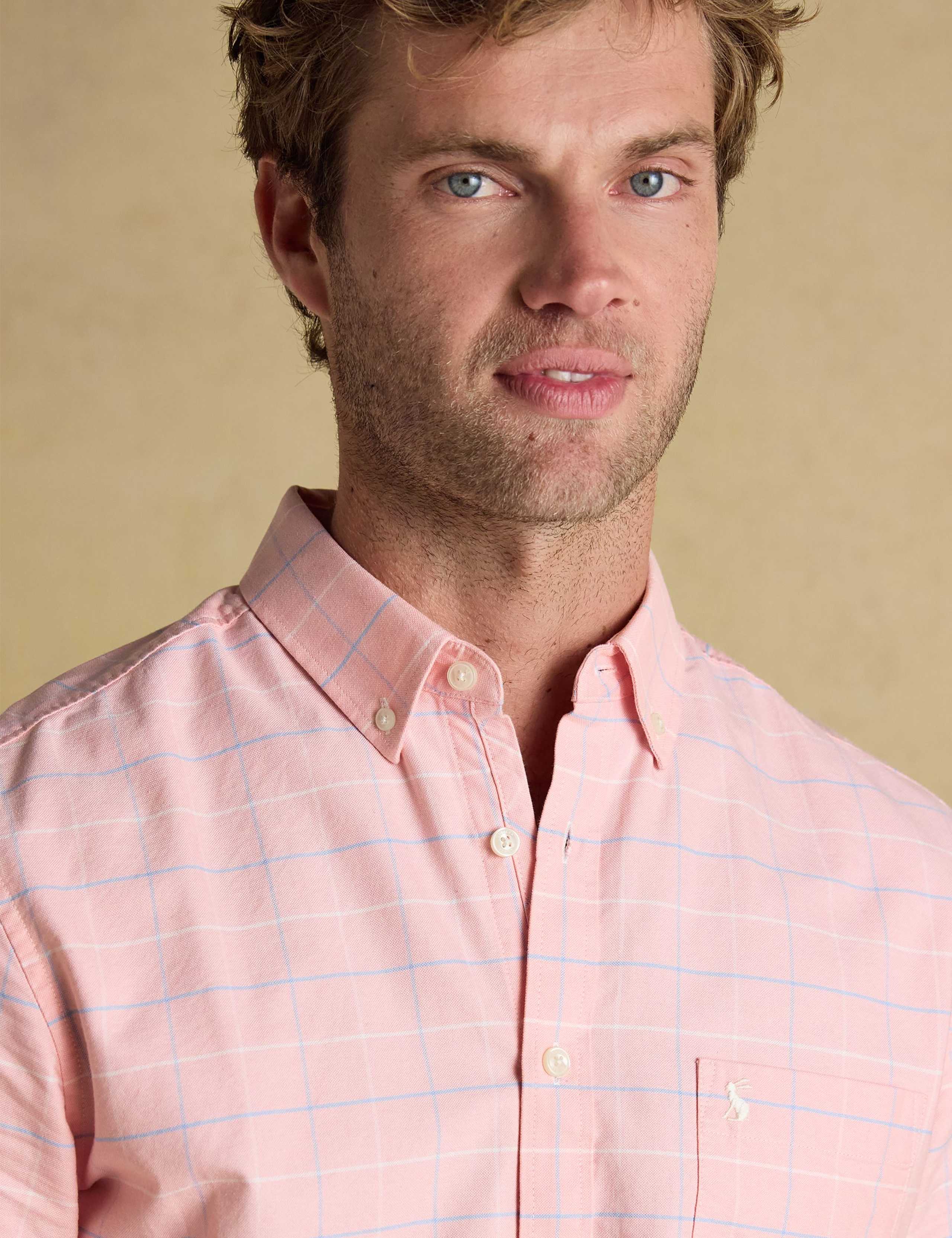 Pure Cotton Checked Oxford Shirt 5 of 7
