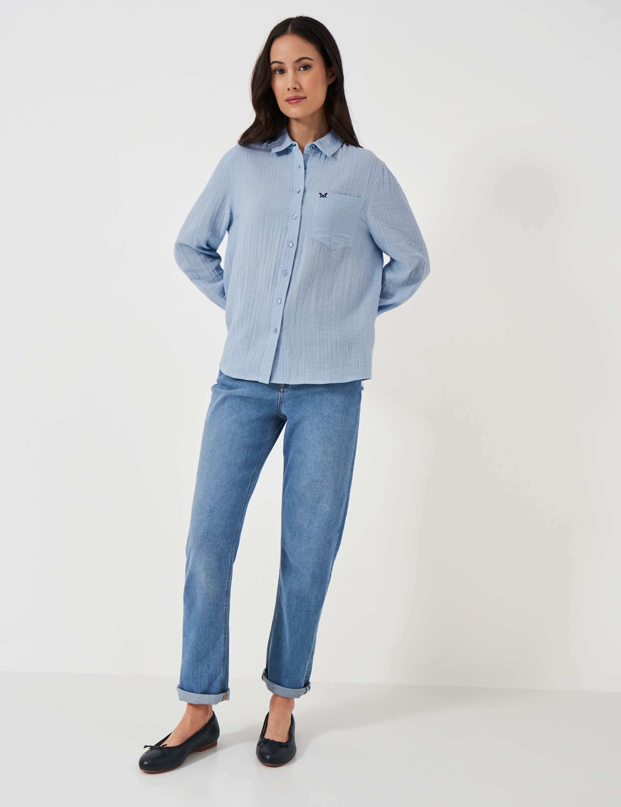 Pure Cotton Textured Relaxed Shirt 1 of 5