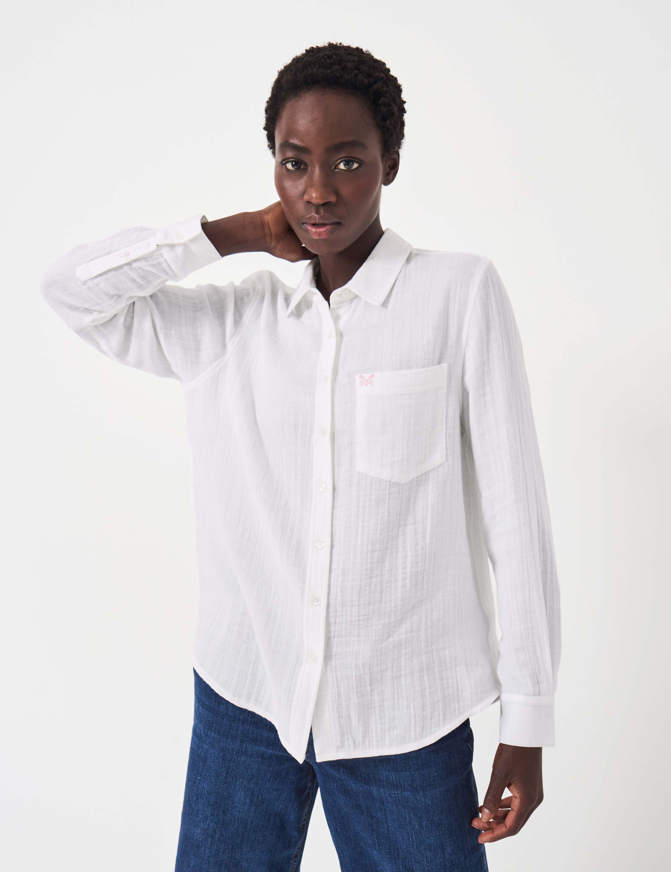 Pure Cotton Textured Relaxed Shirt 1 of 5