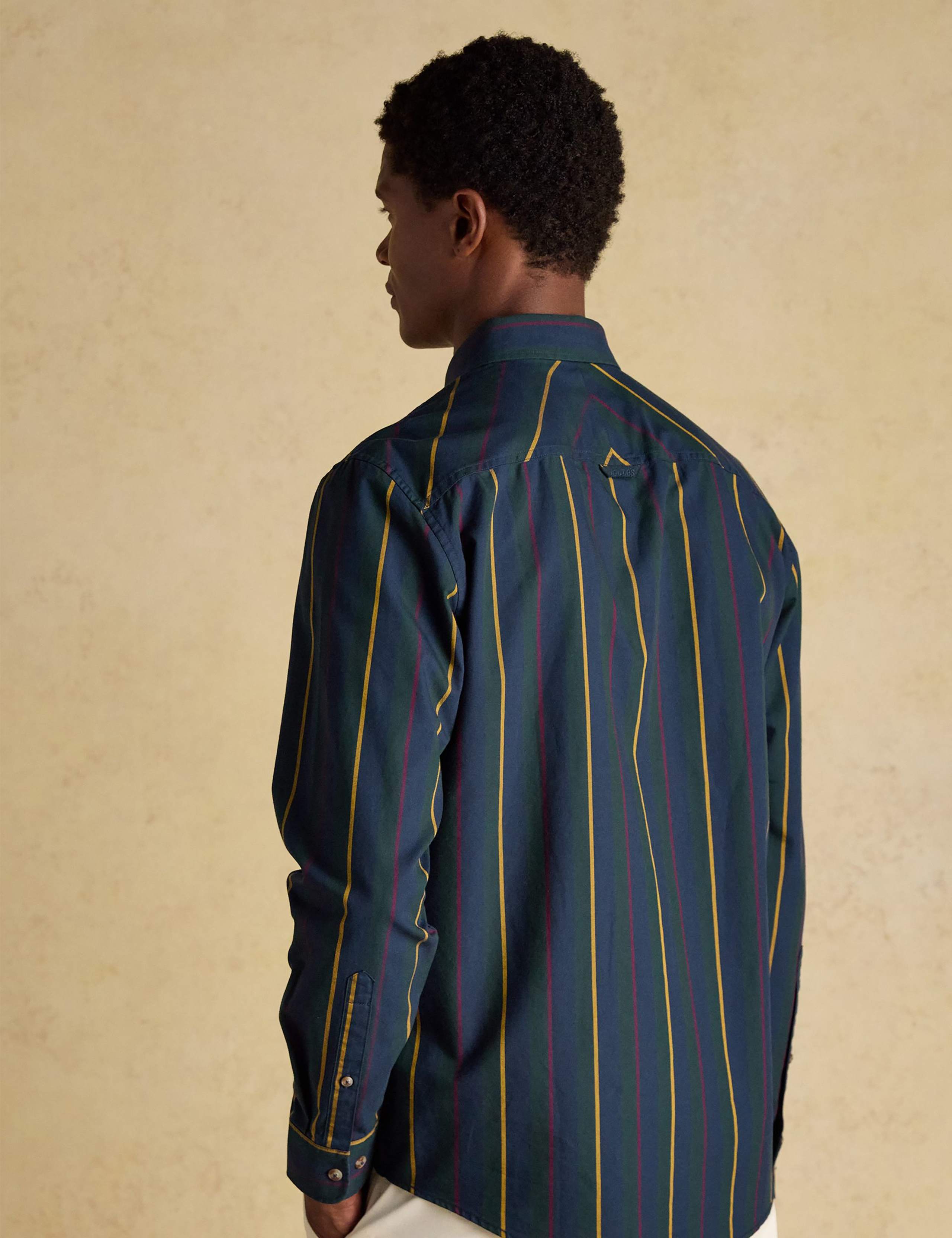 Regular Fit Pure Cotton Stripe Oxford Shirt 7 of 11