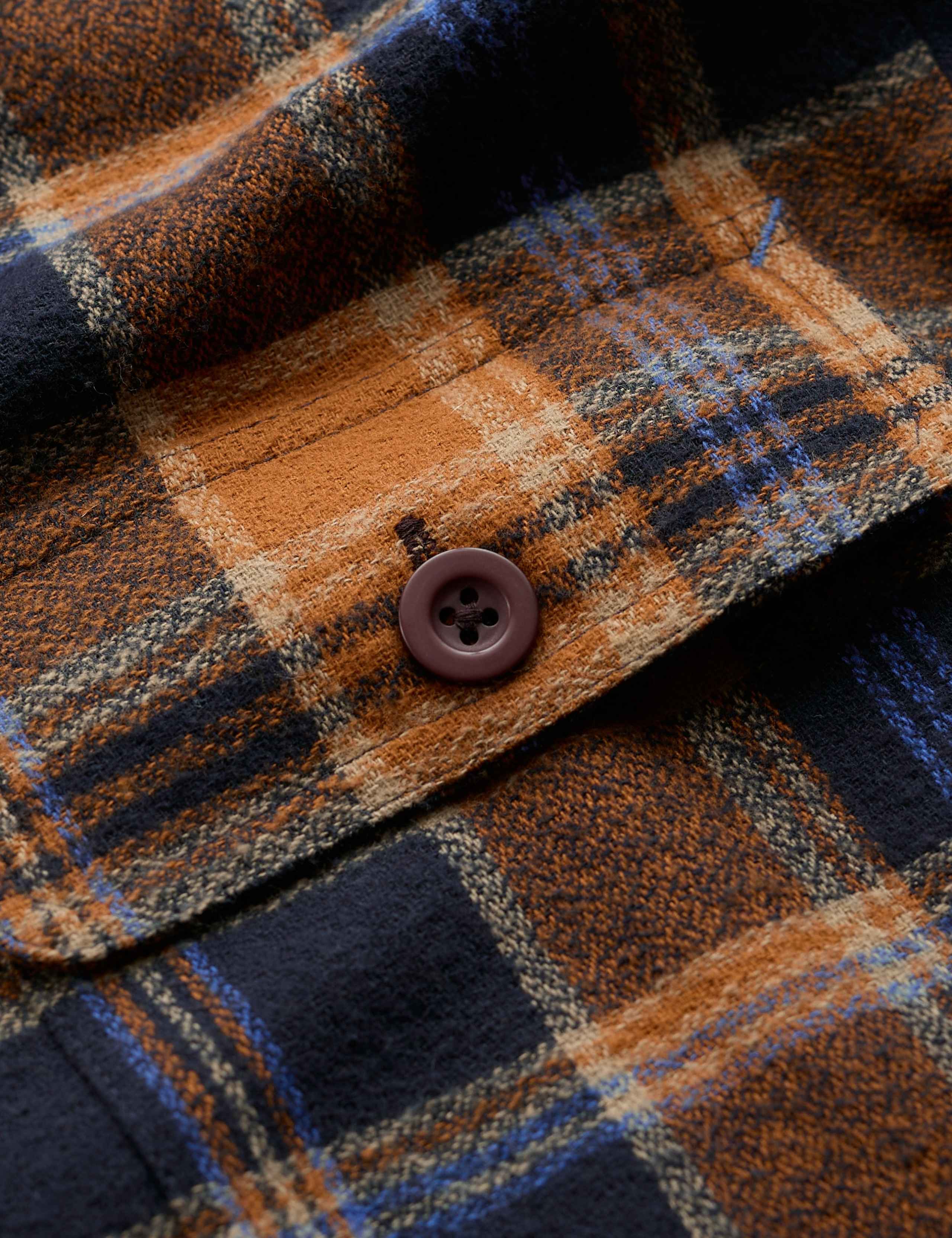 Relaxed Fit Pure Cotton Checked Flannel Shirt 5 of 5