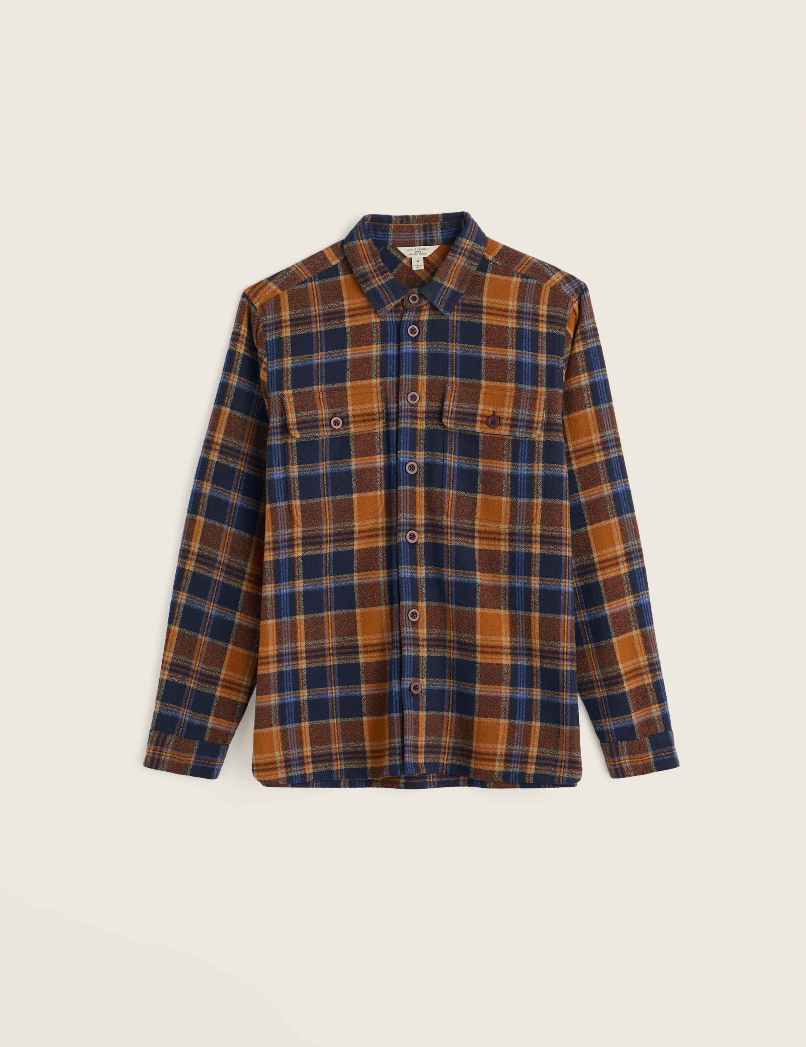 Relaxed Fit Pure Cotton Checked Flannel Shirt 2 of 5