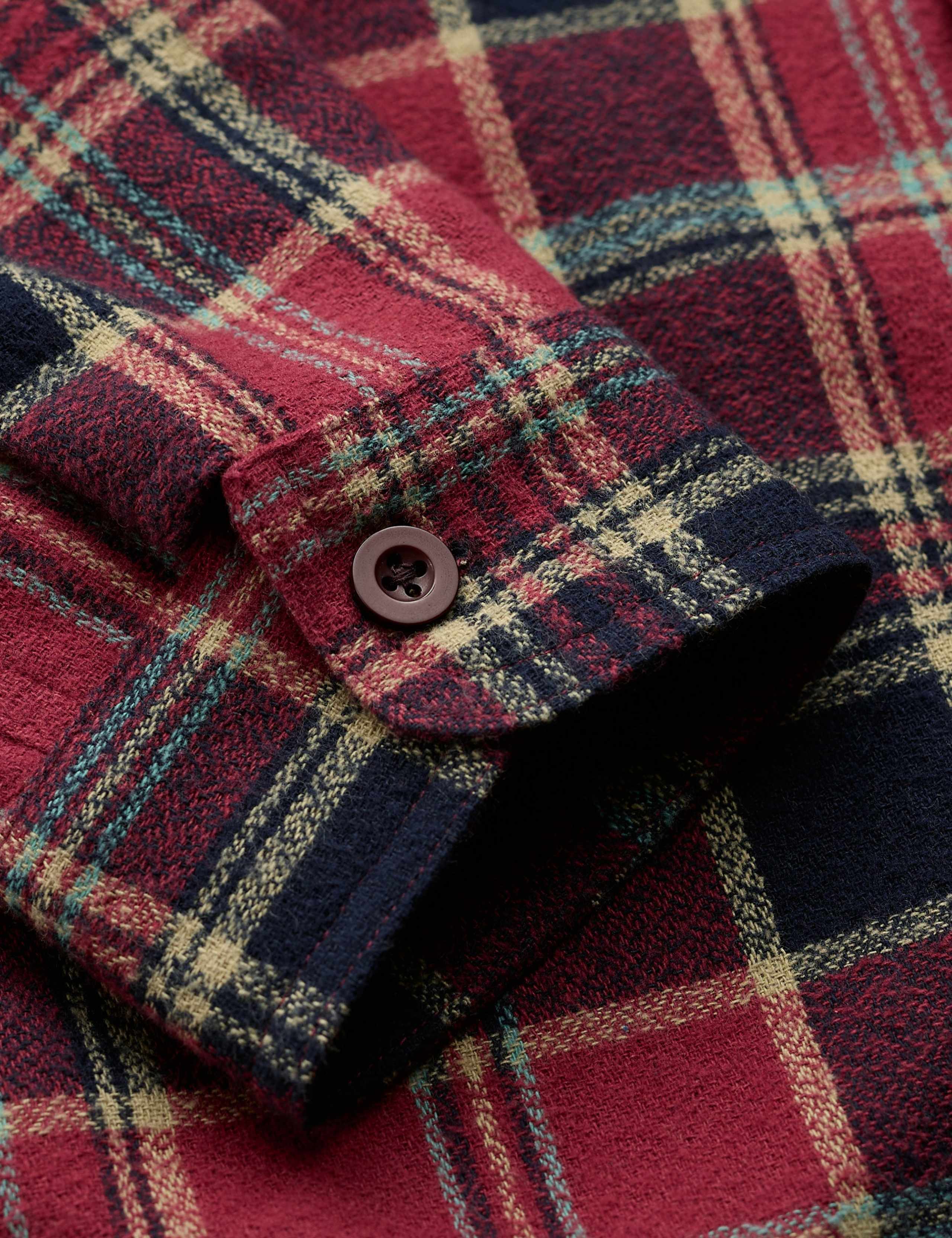 Relaxed Fit Pure Cotton Checked Flannel Overshirt 5 of 5