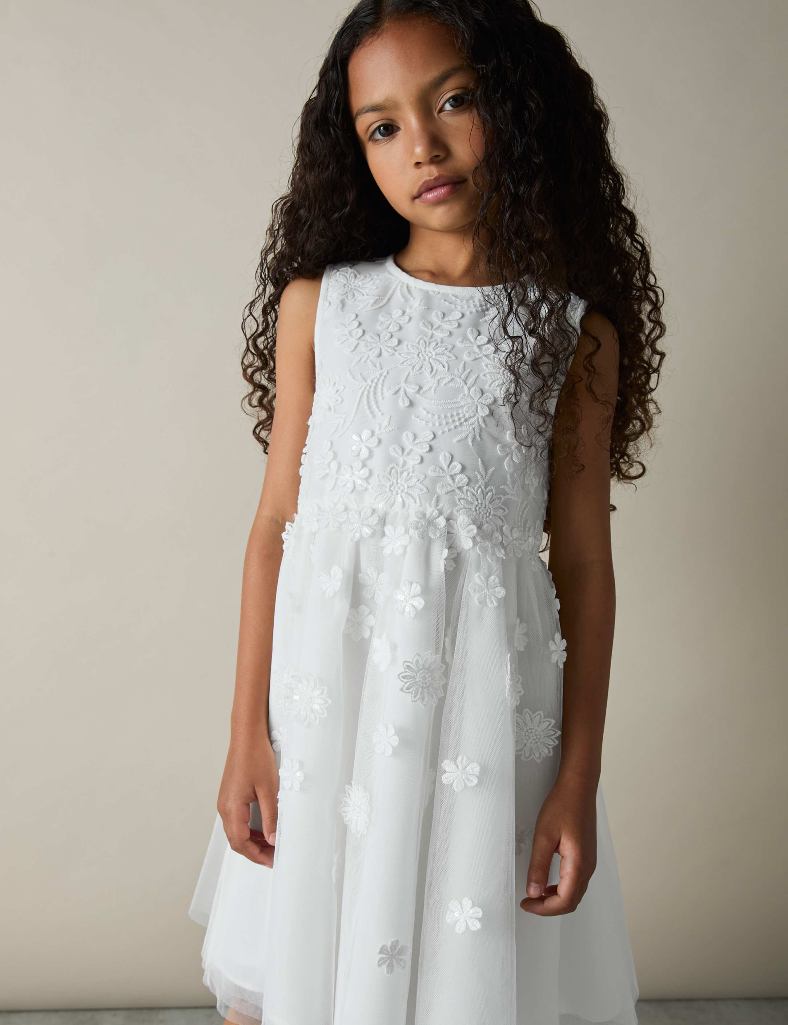 Tulle Floral Bridesmaid Dress (4-14 Yrs) 3 of 4