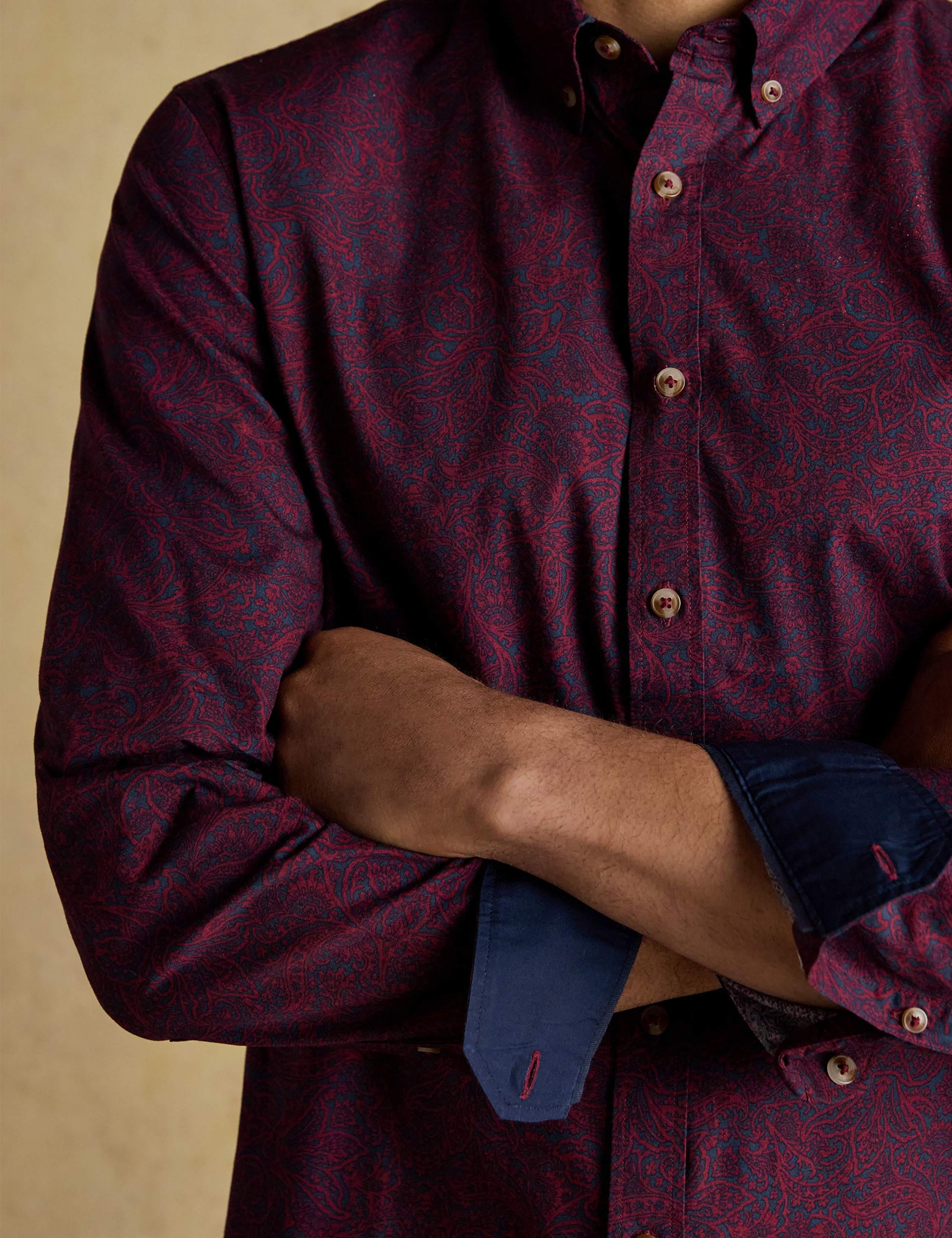 Regular Fit Pure Cotton Paisley Shirt 7 of 9