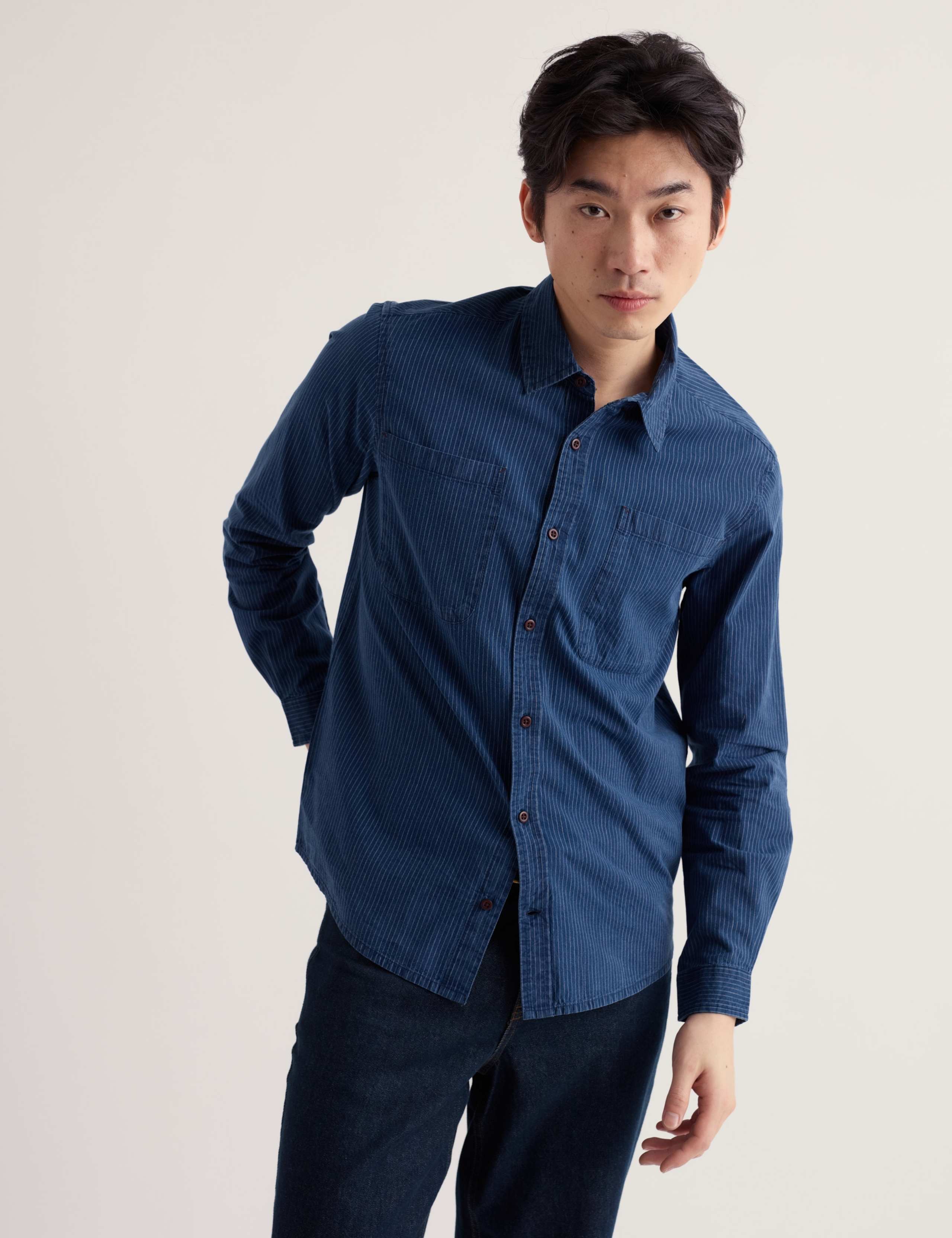 Regular Fit Pure Cotton Striped Shirt 3 of 5