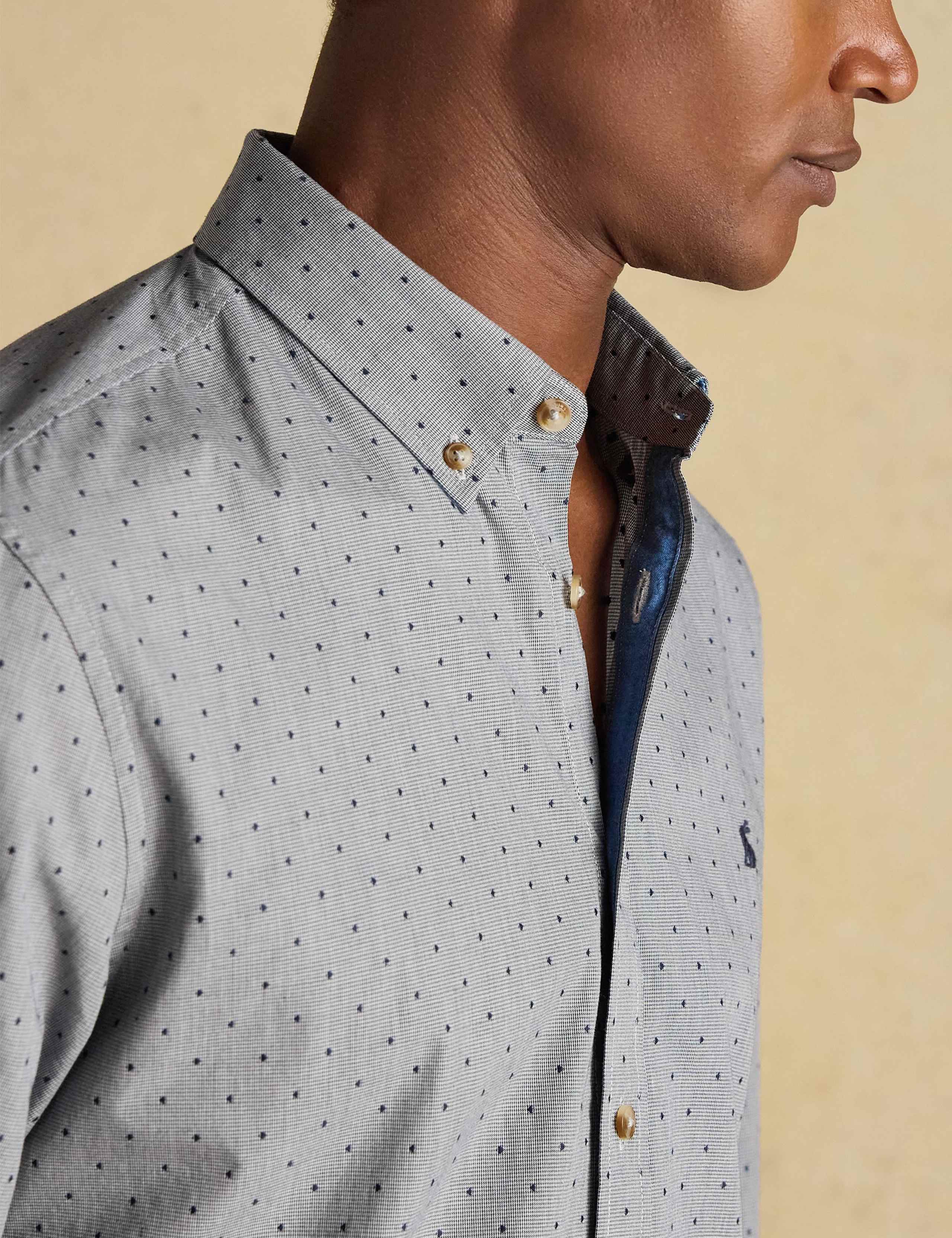 Regular Fit Pure Cotton Polka Dot Shirt 2 of 11