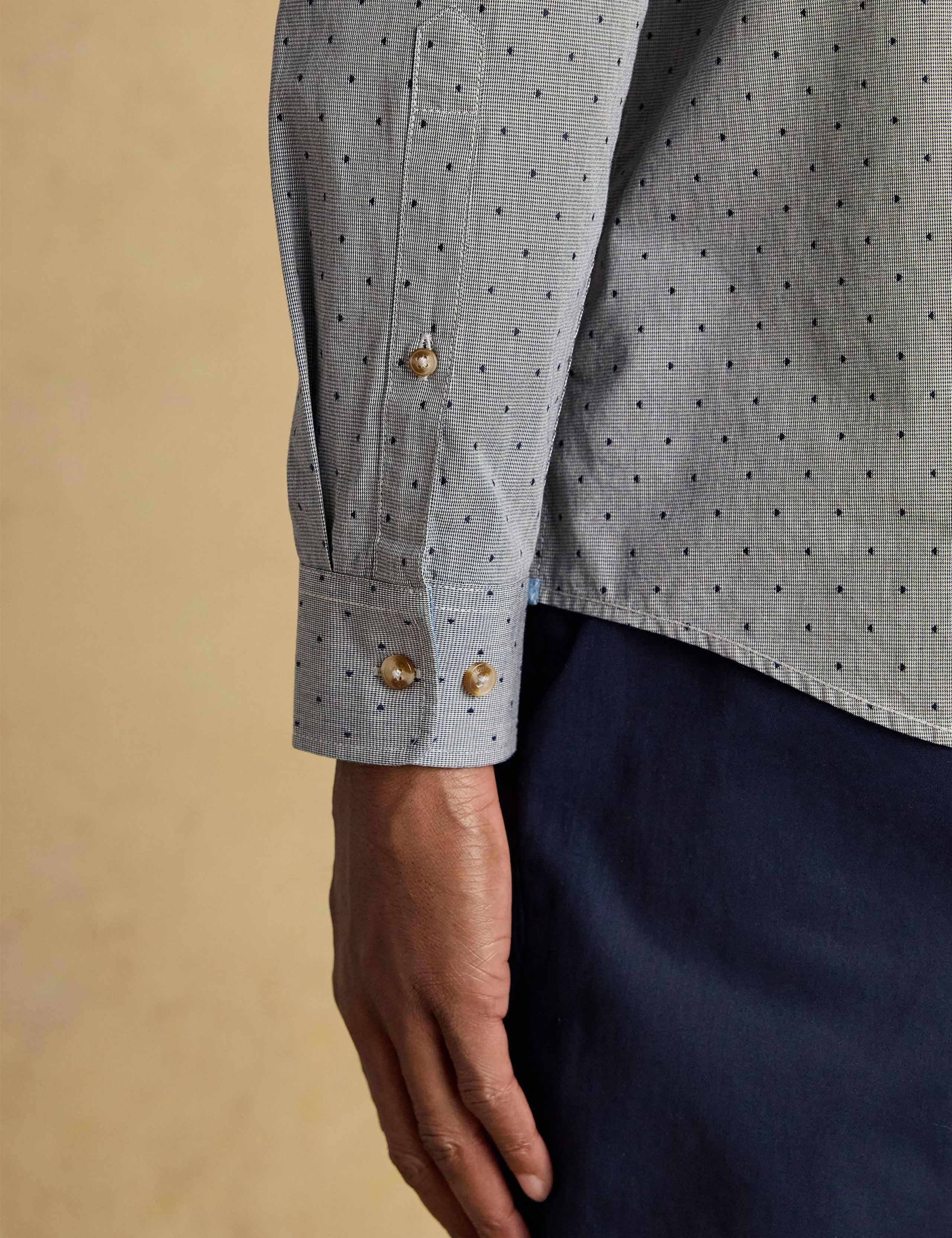 Regular Fit Pure Cotton Polka Dot Shirt 7 of 11