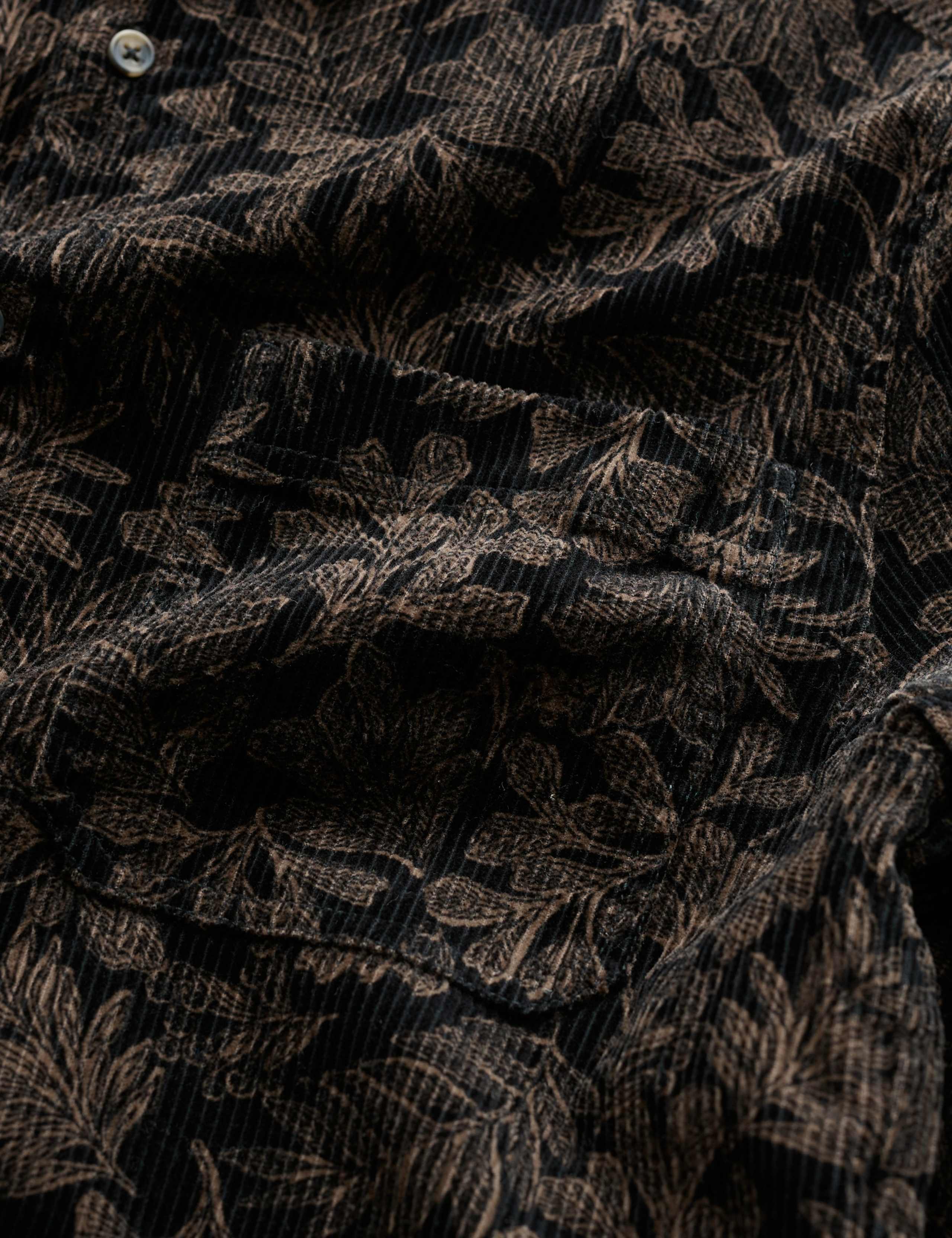 Relaxed Fit Corduroy Leaf Print Shirt 5 of 5