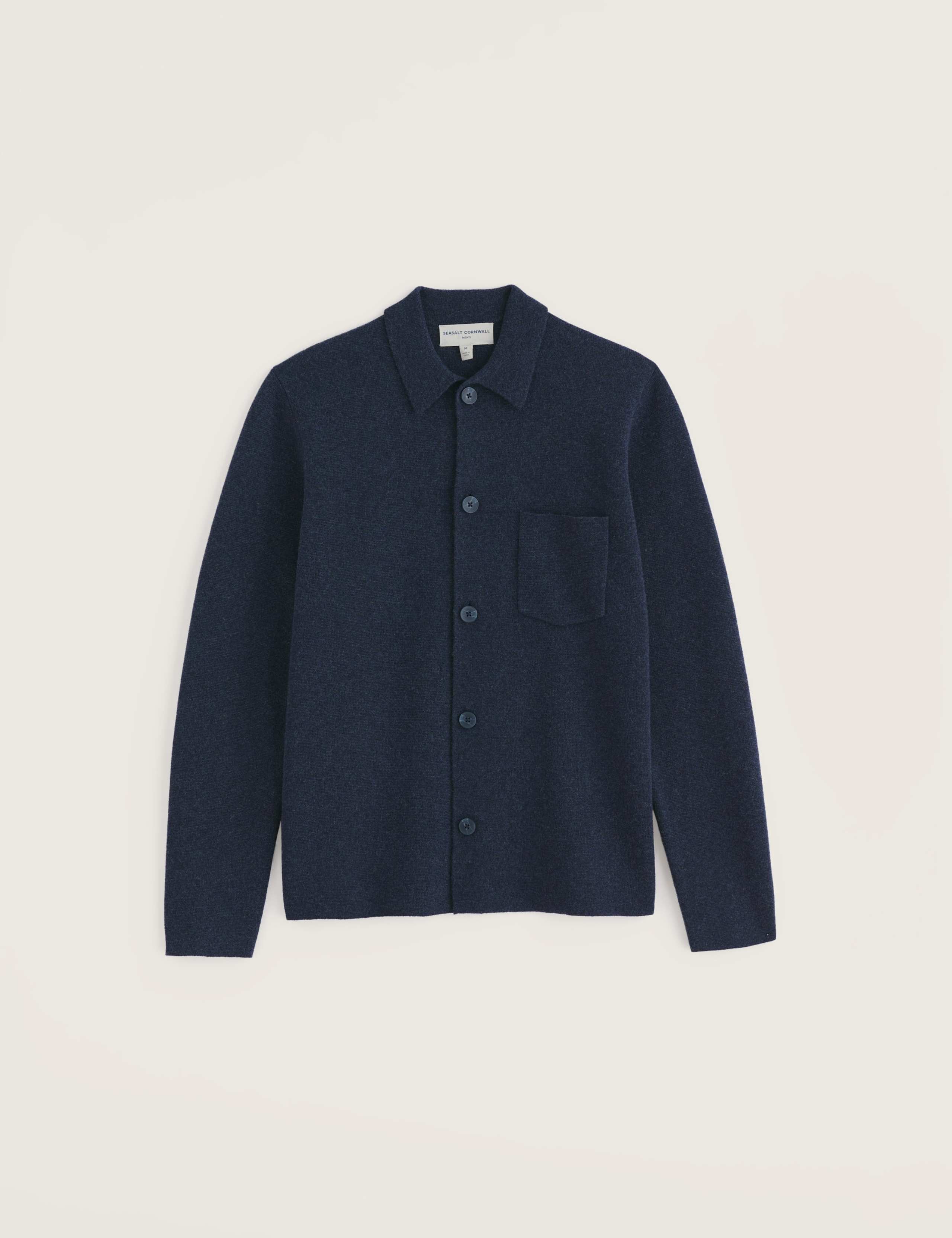 Regular Fit Wool Rich Knitted Overshirt 2 of 5