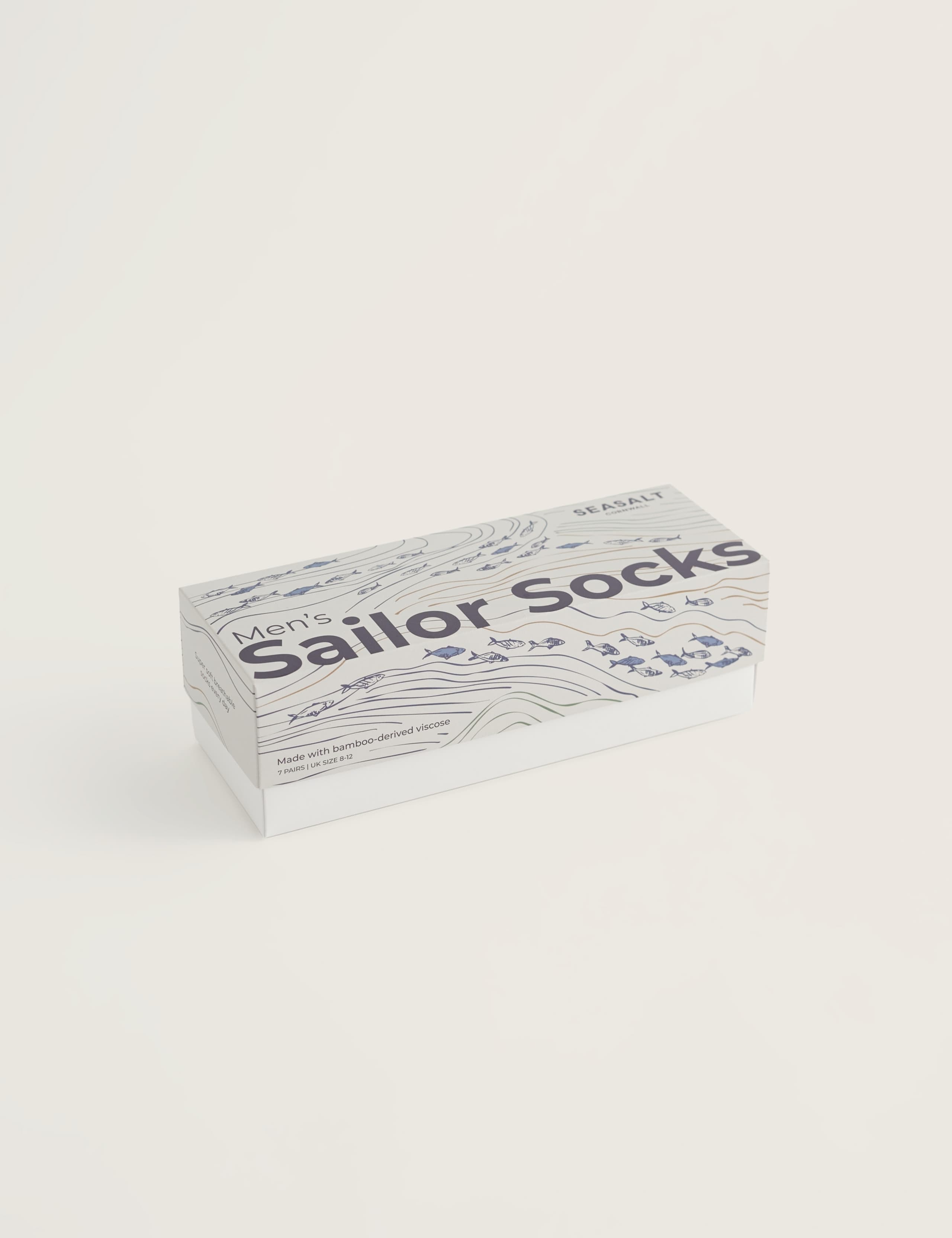 7 Pack Striped & Fish Socks Gift Box 3 of 3