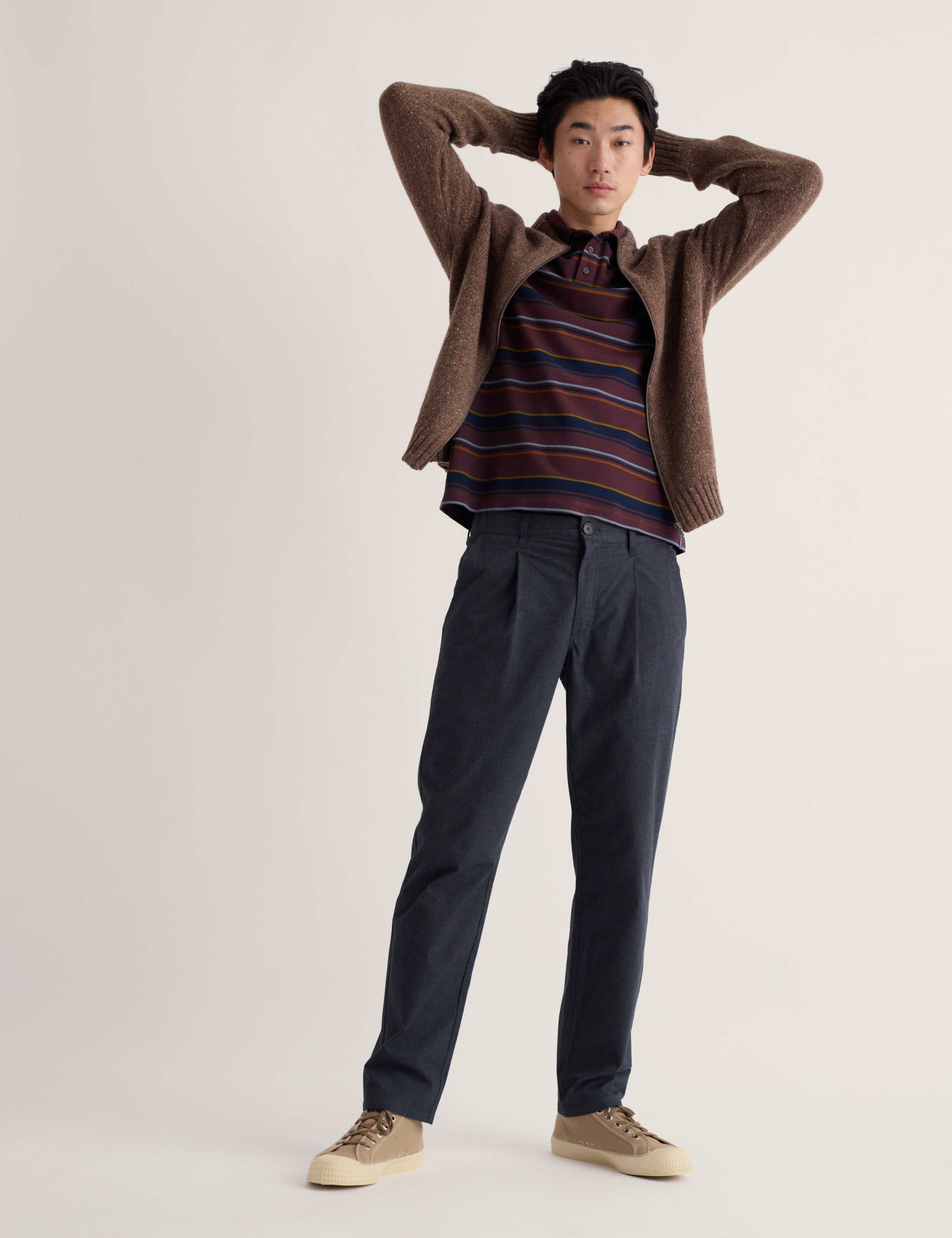 Relaxed Fit Single Pleat Trousers 1 of 5