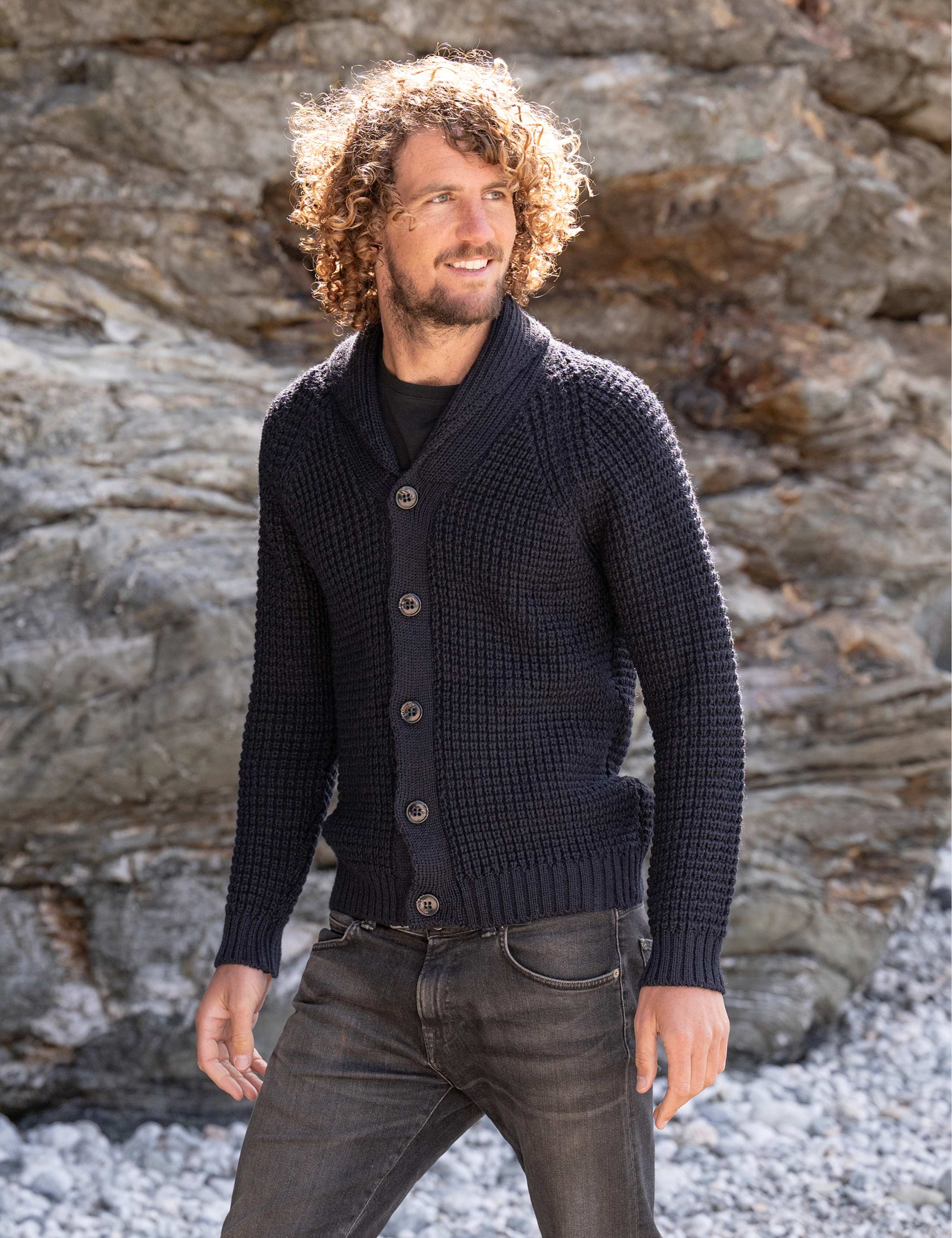 Pure Wool Shawl Collar Cardigan 1 of 4
