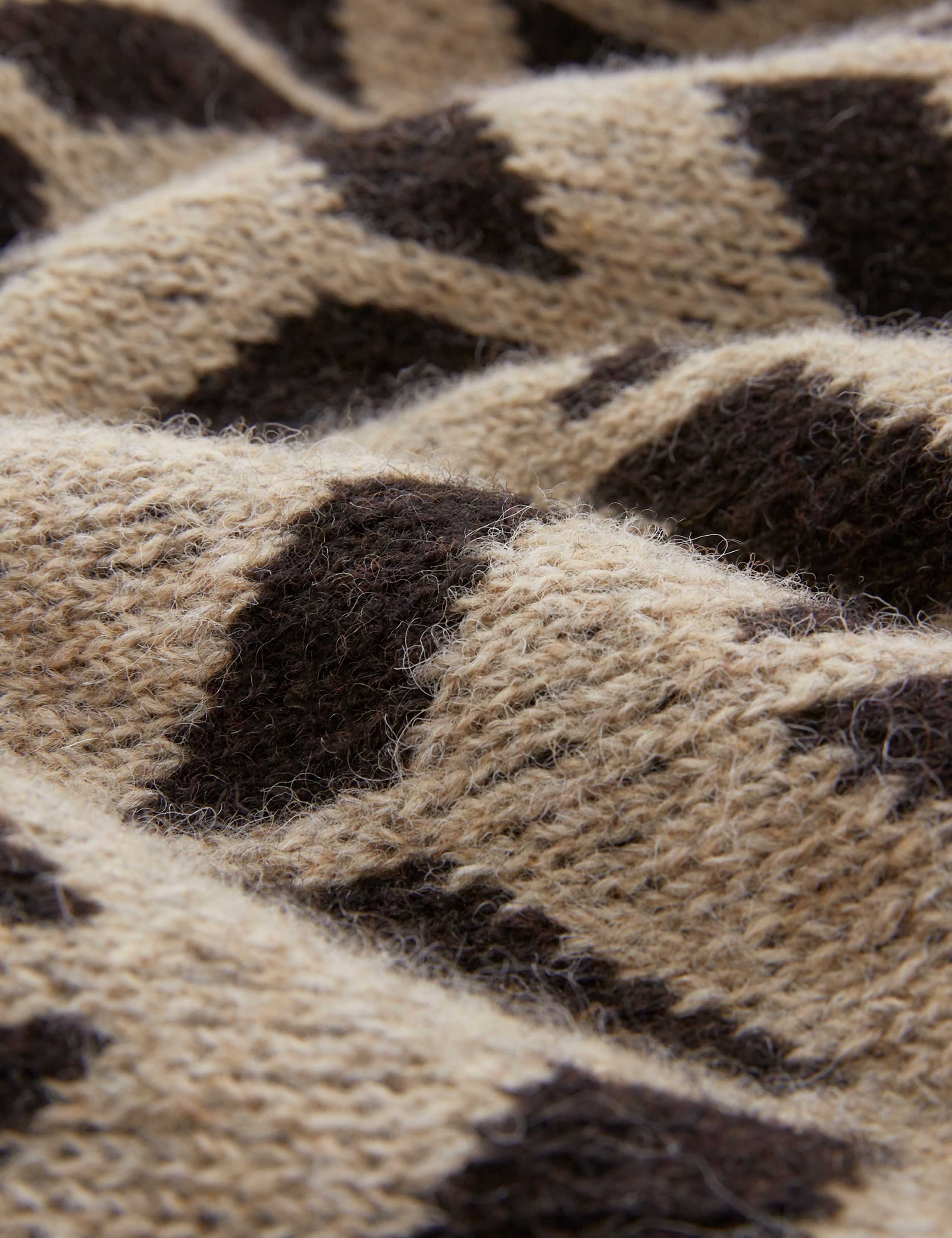 Pure Wool Chevron Crew Neck Jumper 3 of 5