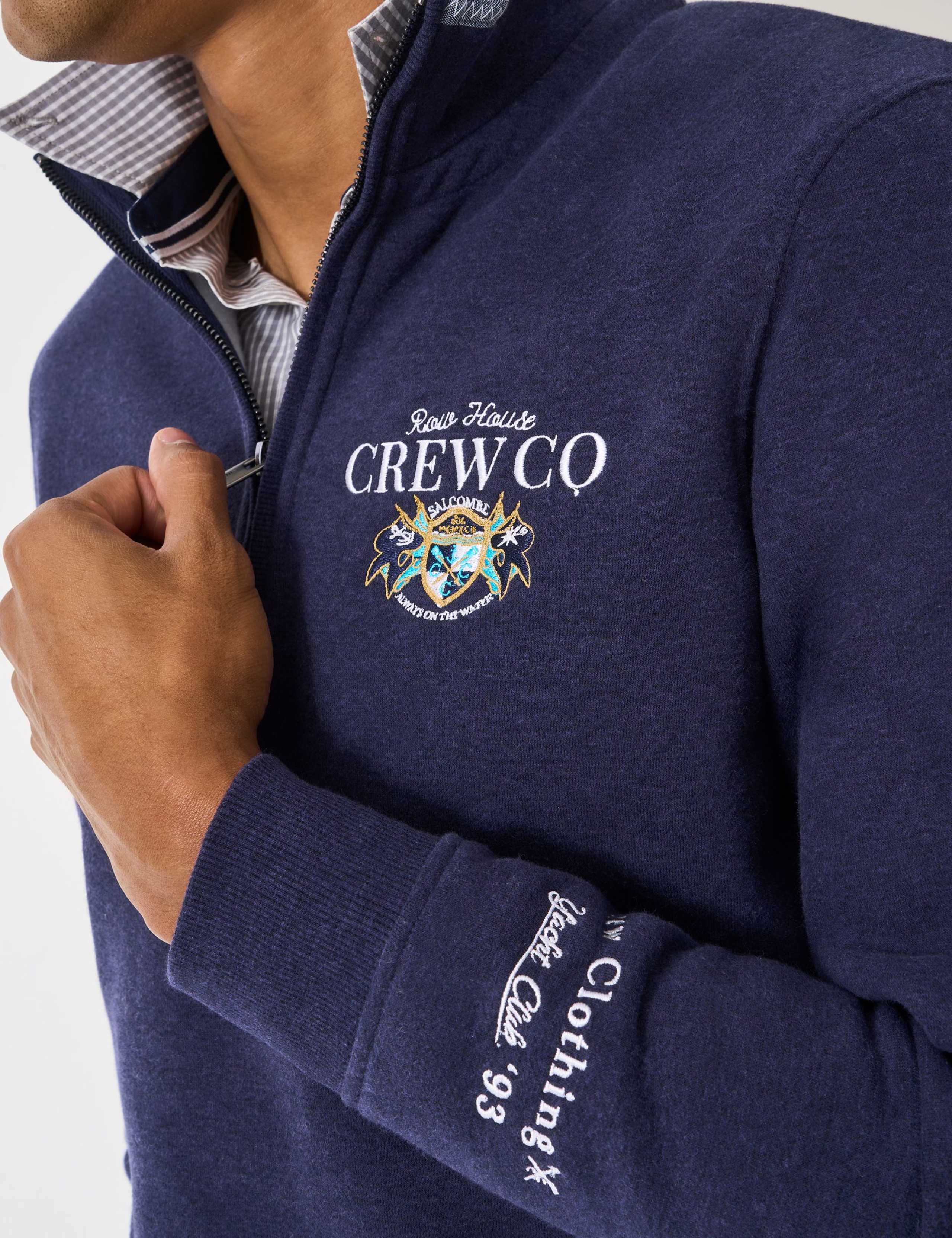 Cotton Rich Embroidered Half Zip Jumper 5 of 5