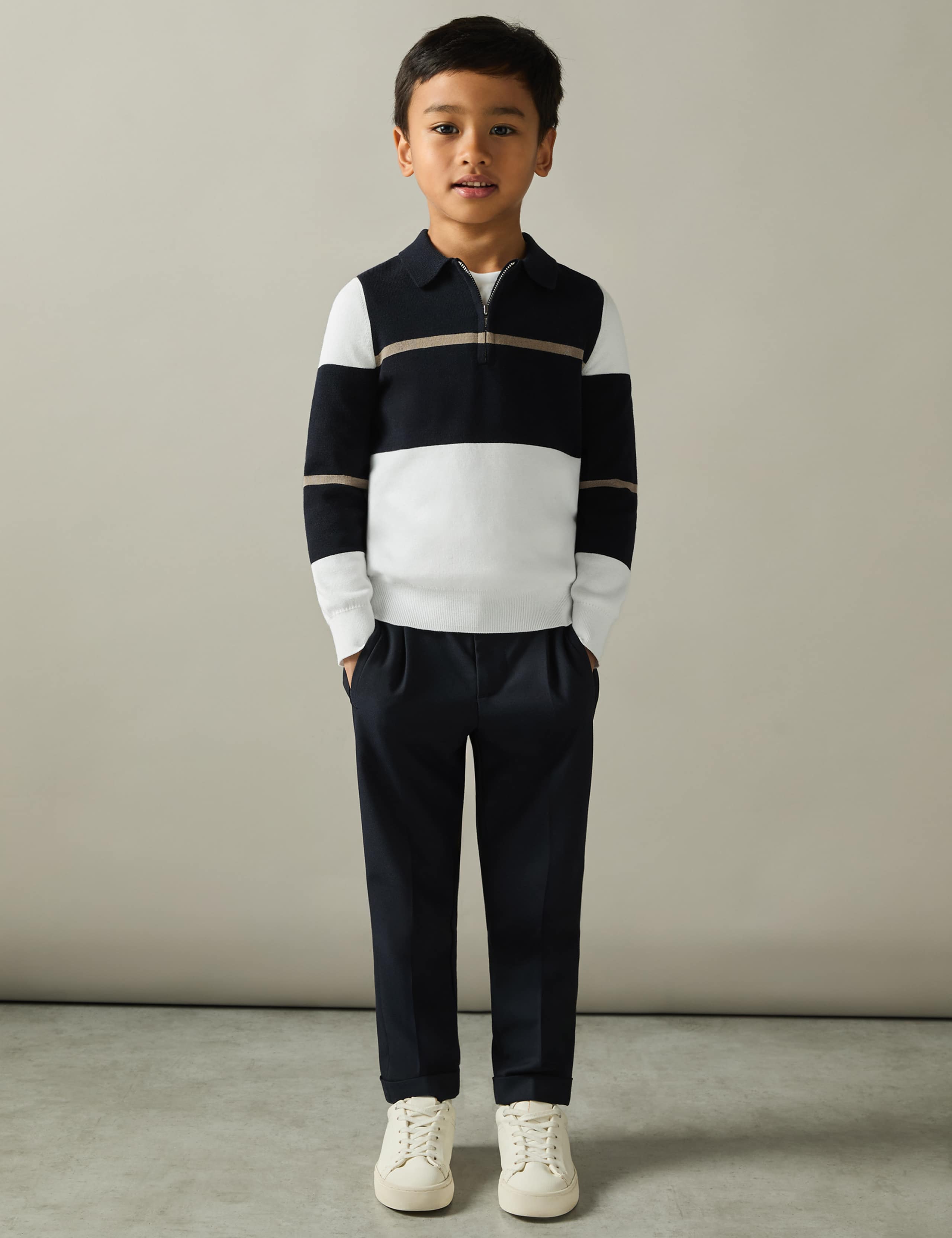 Cotton Blend Colour Block Polo Shirt (3-14 Yrs) 3 of 4