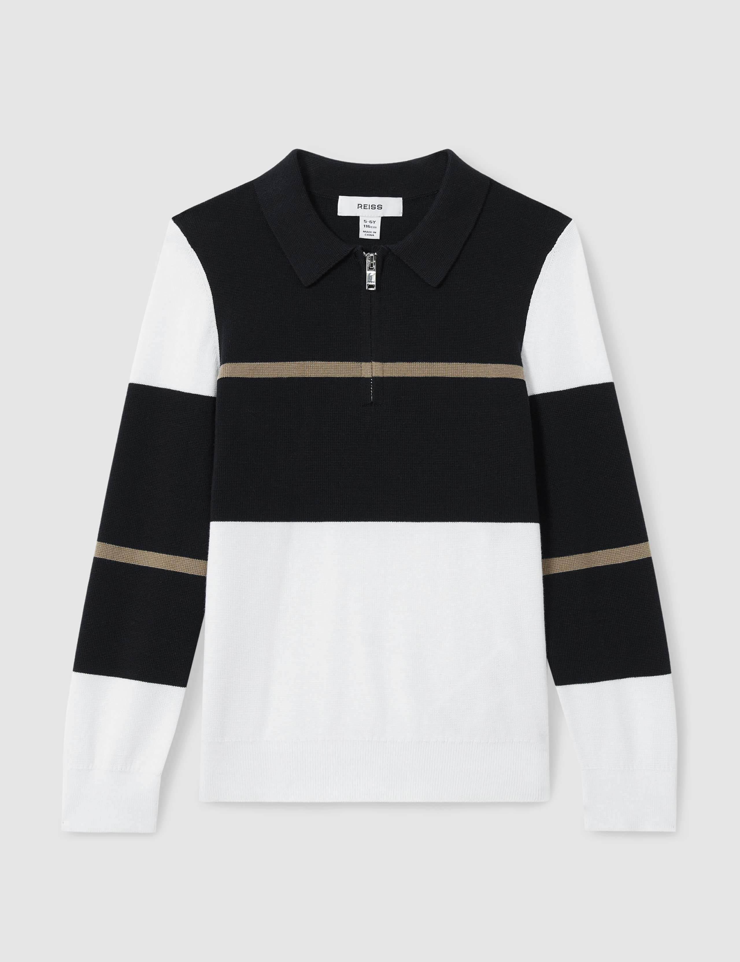 Cotton Blend Colour Block Polo Shirt (3-14 Yrs) 2 of 4