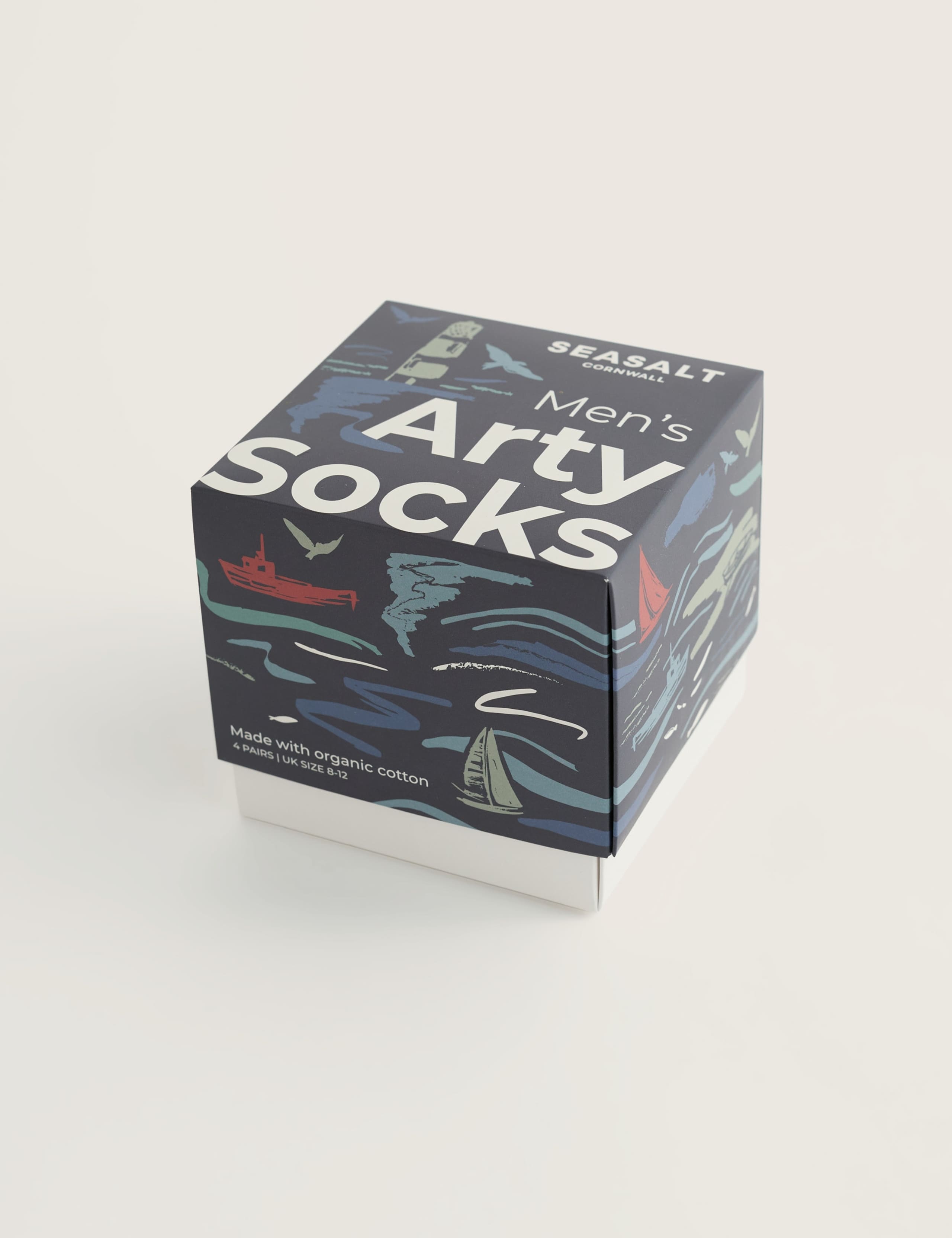 4 Pack Boats Cotton Rich Socks Gift Box 3 of 3