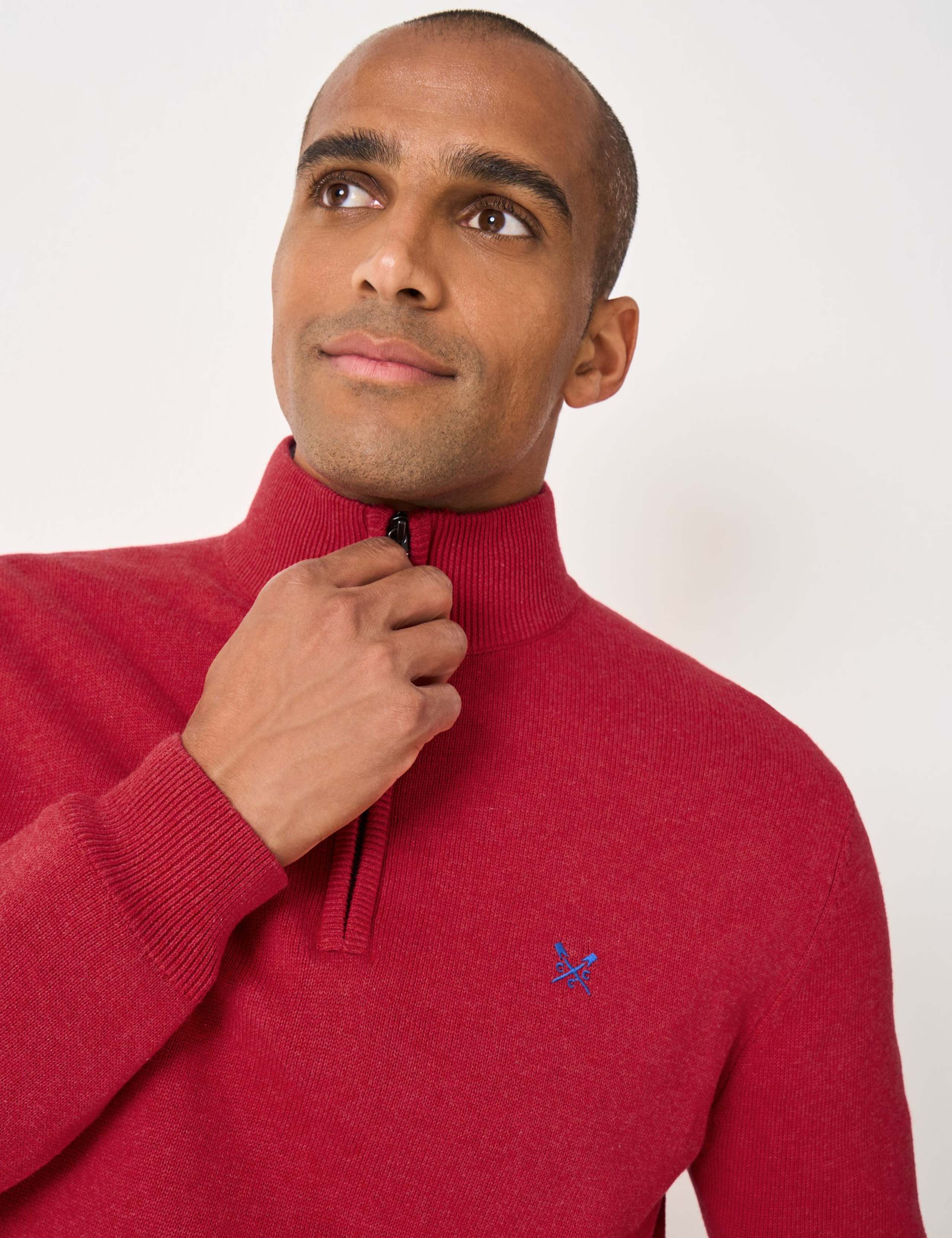 Pure Cotton Half Zip Jumper 4 of 5