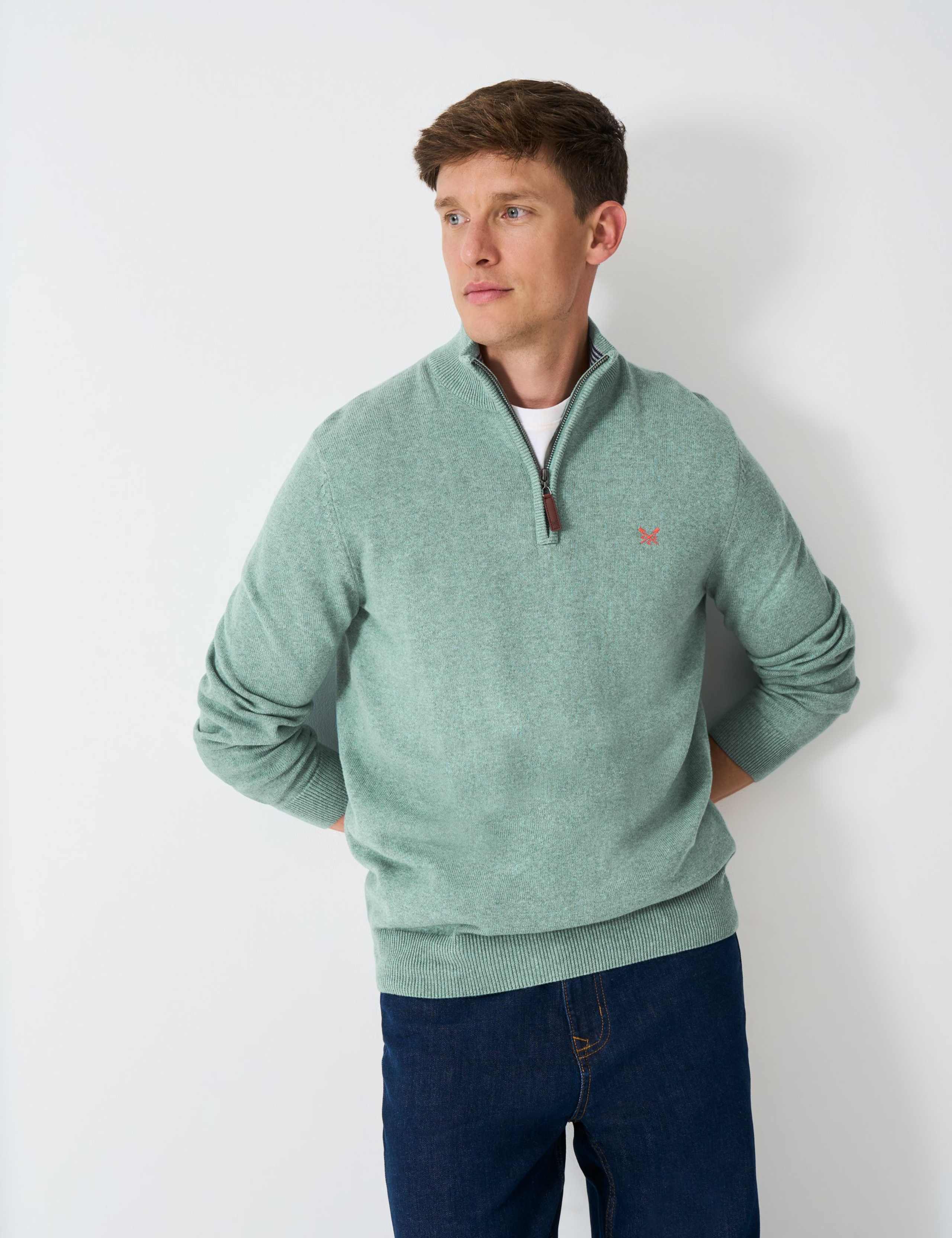 Pure Cotton Half Zip Jumper 3 of 5